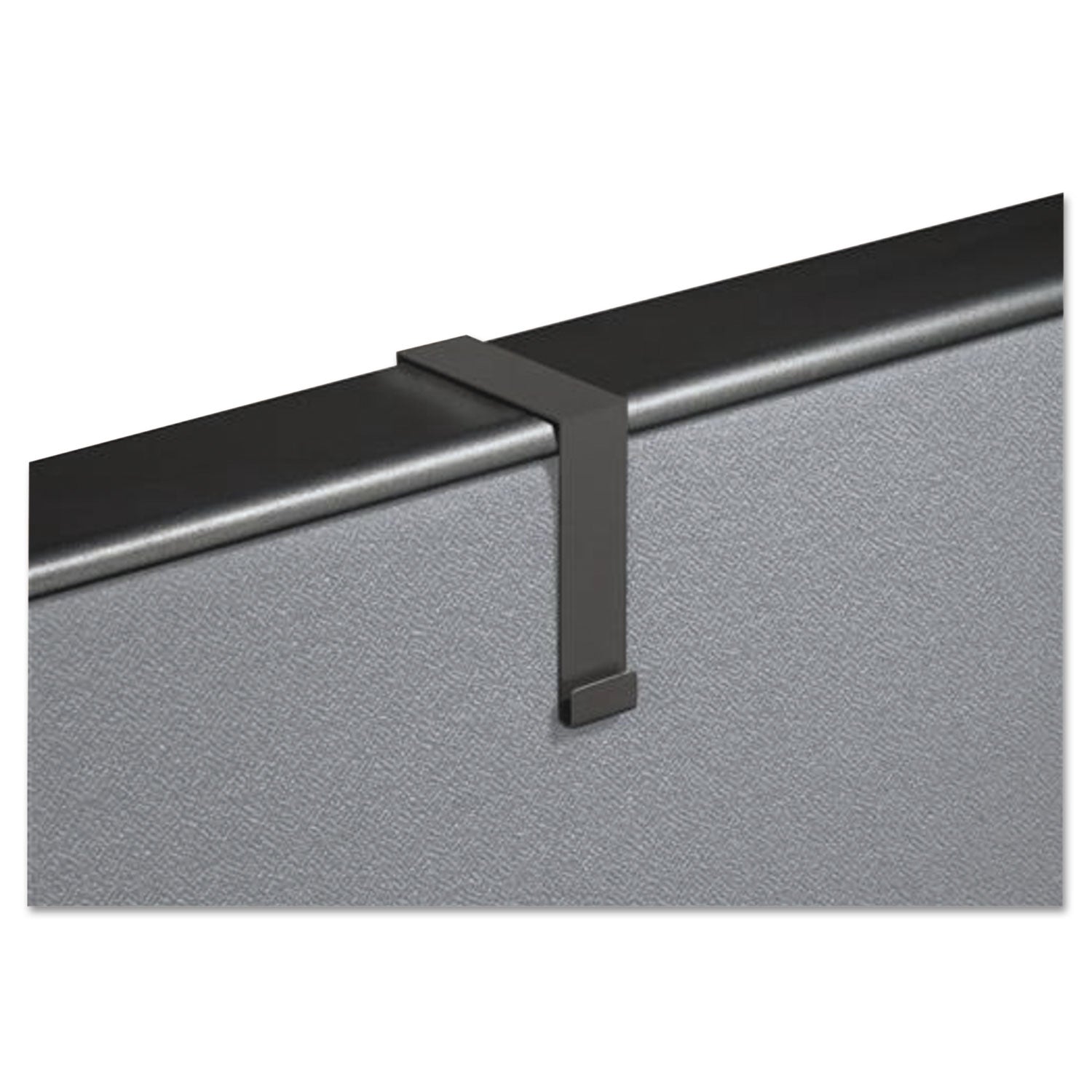 Quartet® Cubicle Partition Hangers, For 1.5" to 2.5" Thick Partition Walls, Black, 2/Set