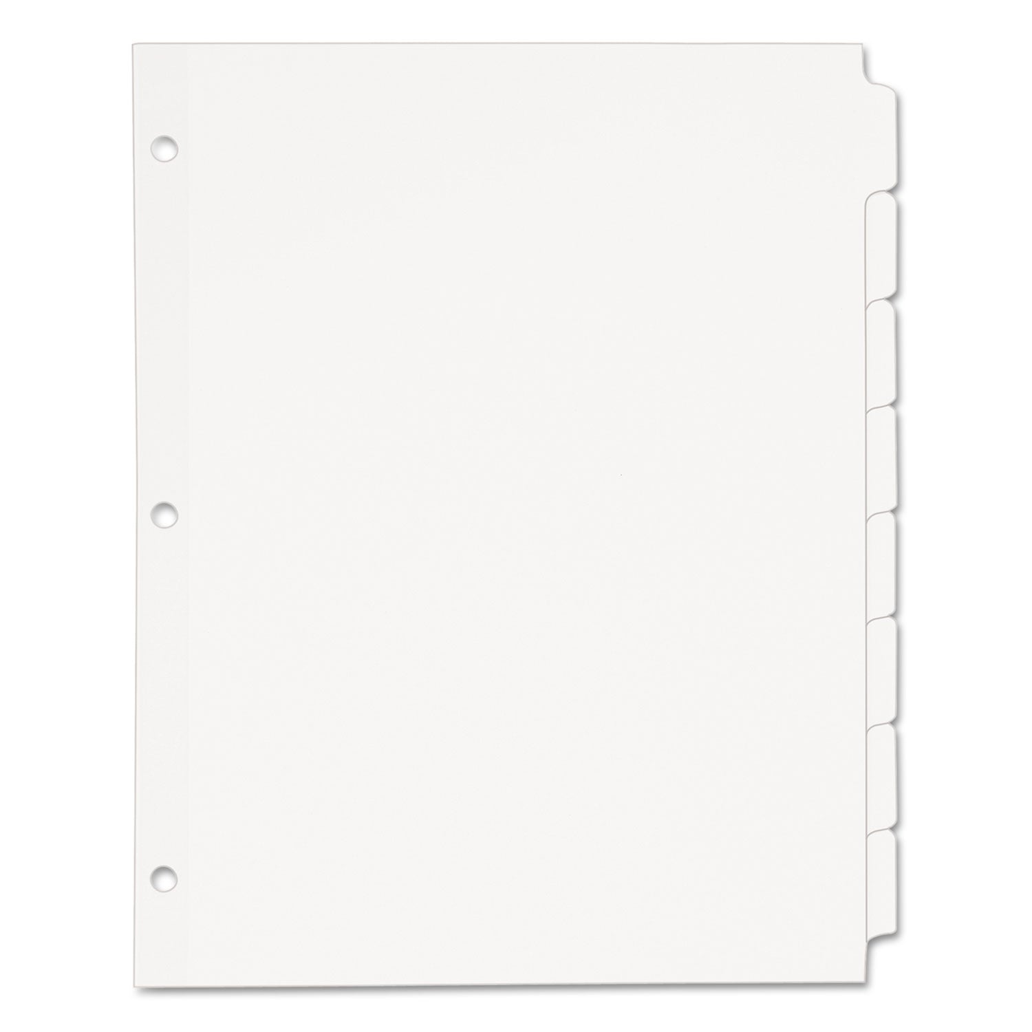 Avery® Write and Erase Plain-Tab Paper Dividers, 8-Tab, 11 x 8.5, White, 24 Sets