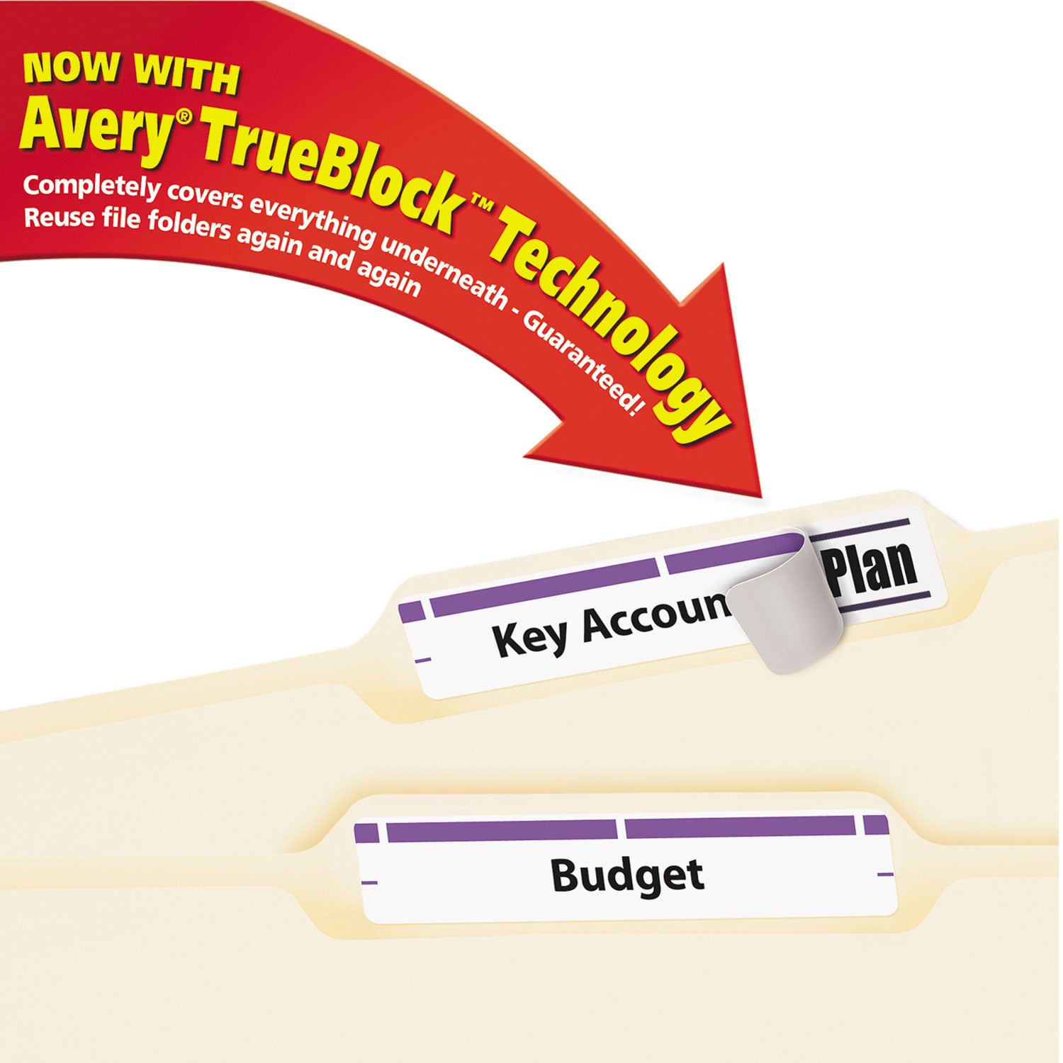 Avery® Permanent Trueblock File Folder Labels With Sure Feed Technology, 0.66 X 3.44, White, 30/sheet, 25 Sheets/pack