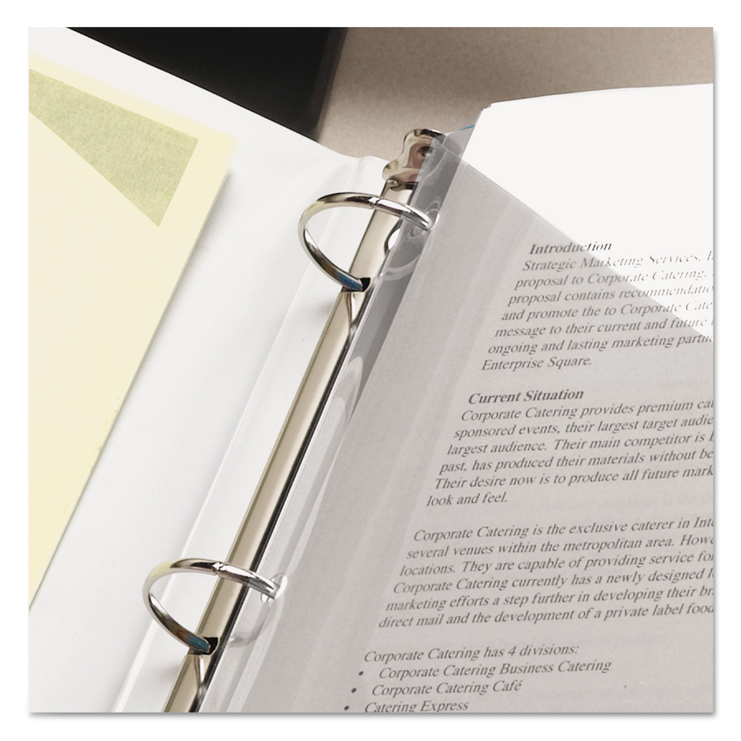 Smead Organized Up Poly Slash Jackets, 2-Sections, Letter Size, Clear, 5/pack