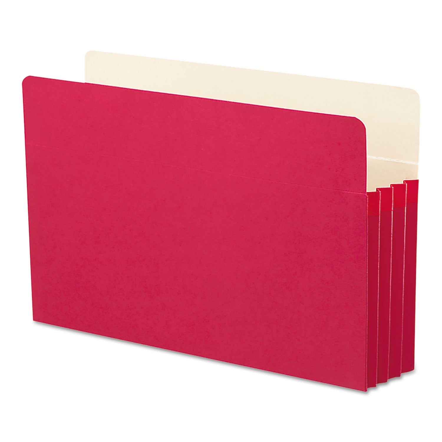 Smead Colored File Pockets, 3.5" Expansion, Legal Size, Red