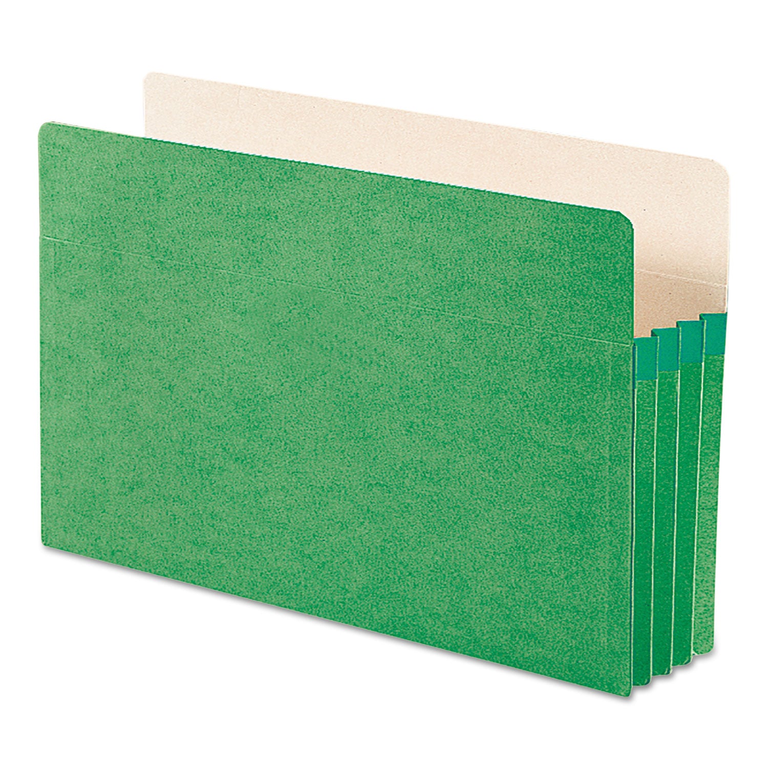 Smead Colored File Pockets, 3.5" Expansion, Legal Size, Green