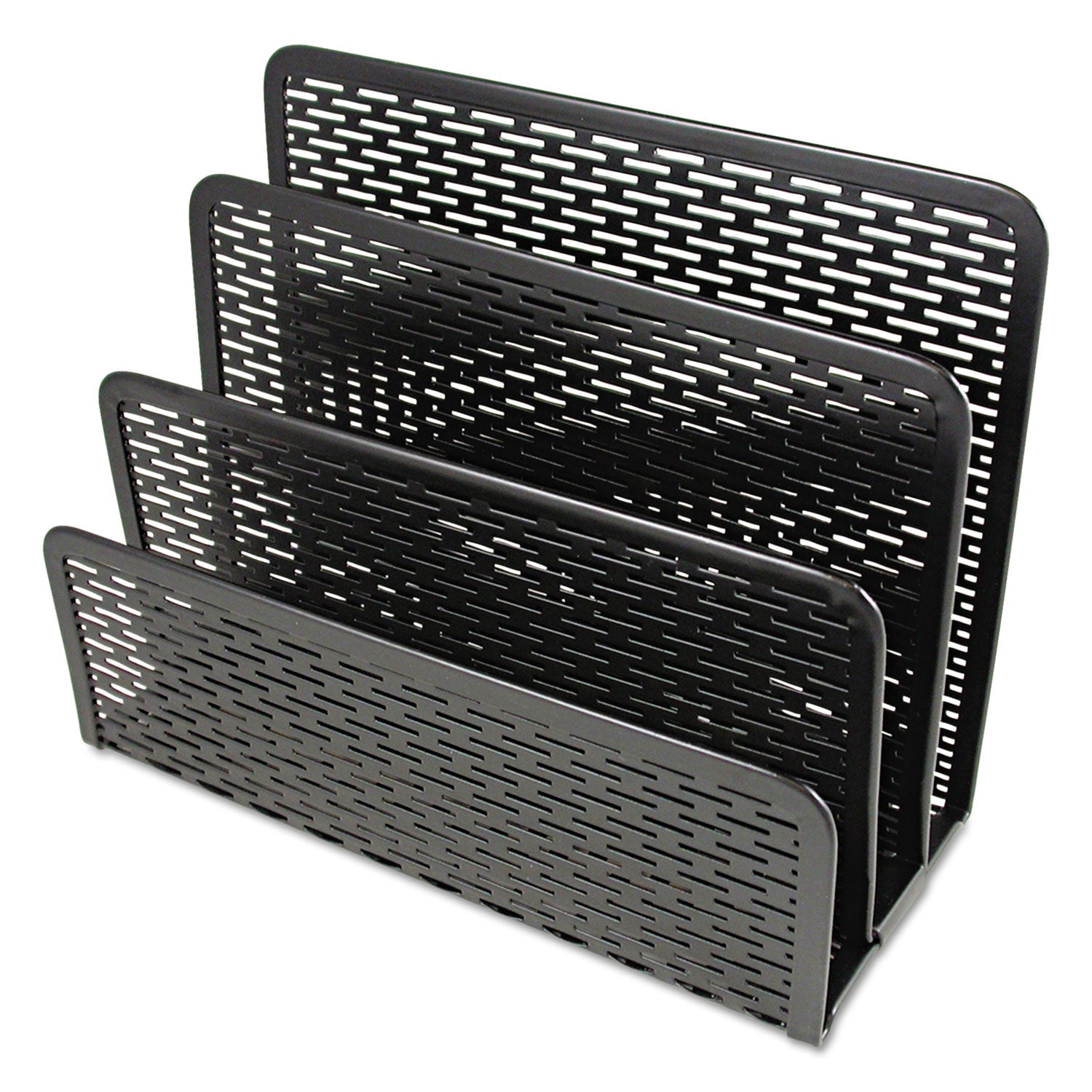 Artistic® Urban Collection Punched Metal Letter Sorter, 3 Sections, Dl To A6 Size Files, 6.5" X 3.25" X 5.5", Black
