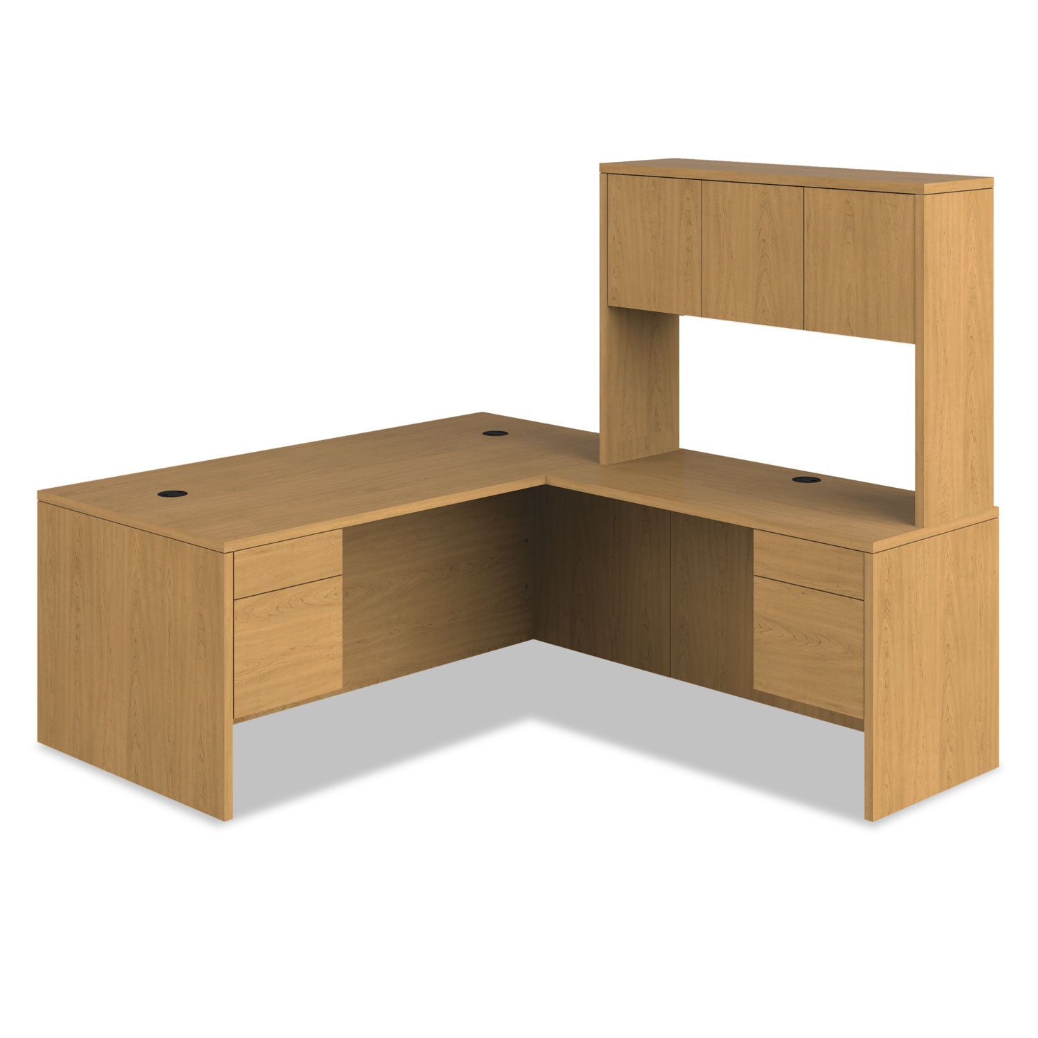 HON® 10500 Series "l" Workstation Single Pedestal Desk, 66" X 30" X 29.5", Harvest