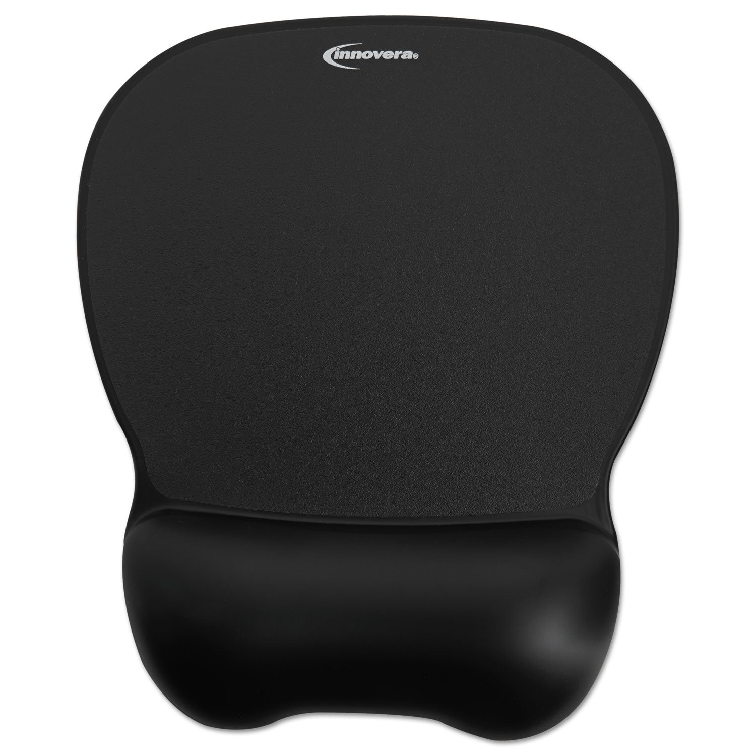 Innovera® Gel Mouse Pad with Wrist Rest, 9.62 x 8.25, Black