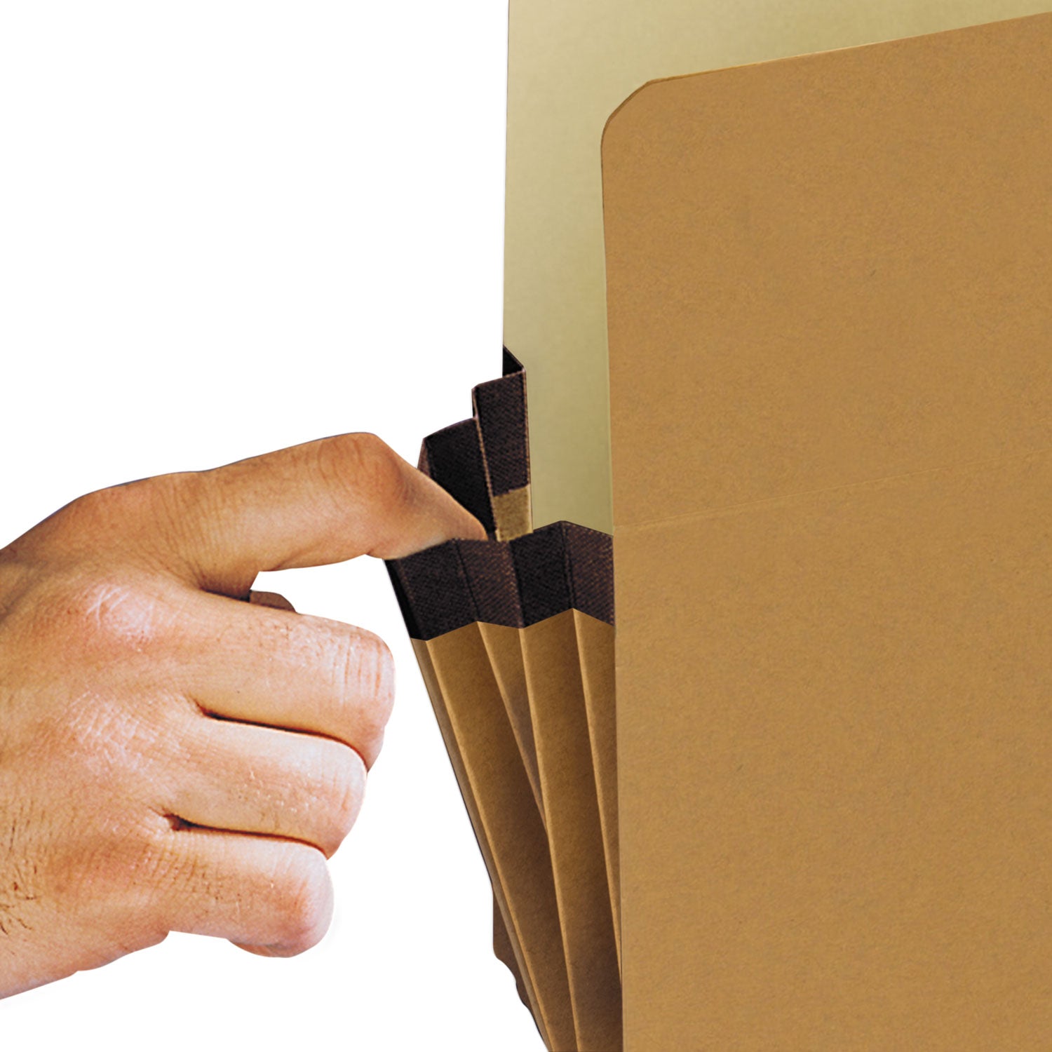 Smead Redrope Drop-Front End Tab File Pockets, 3.5" Expansion, Legal Size, Redrope, 10/box