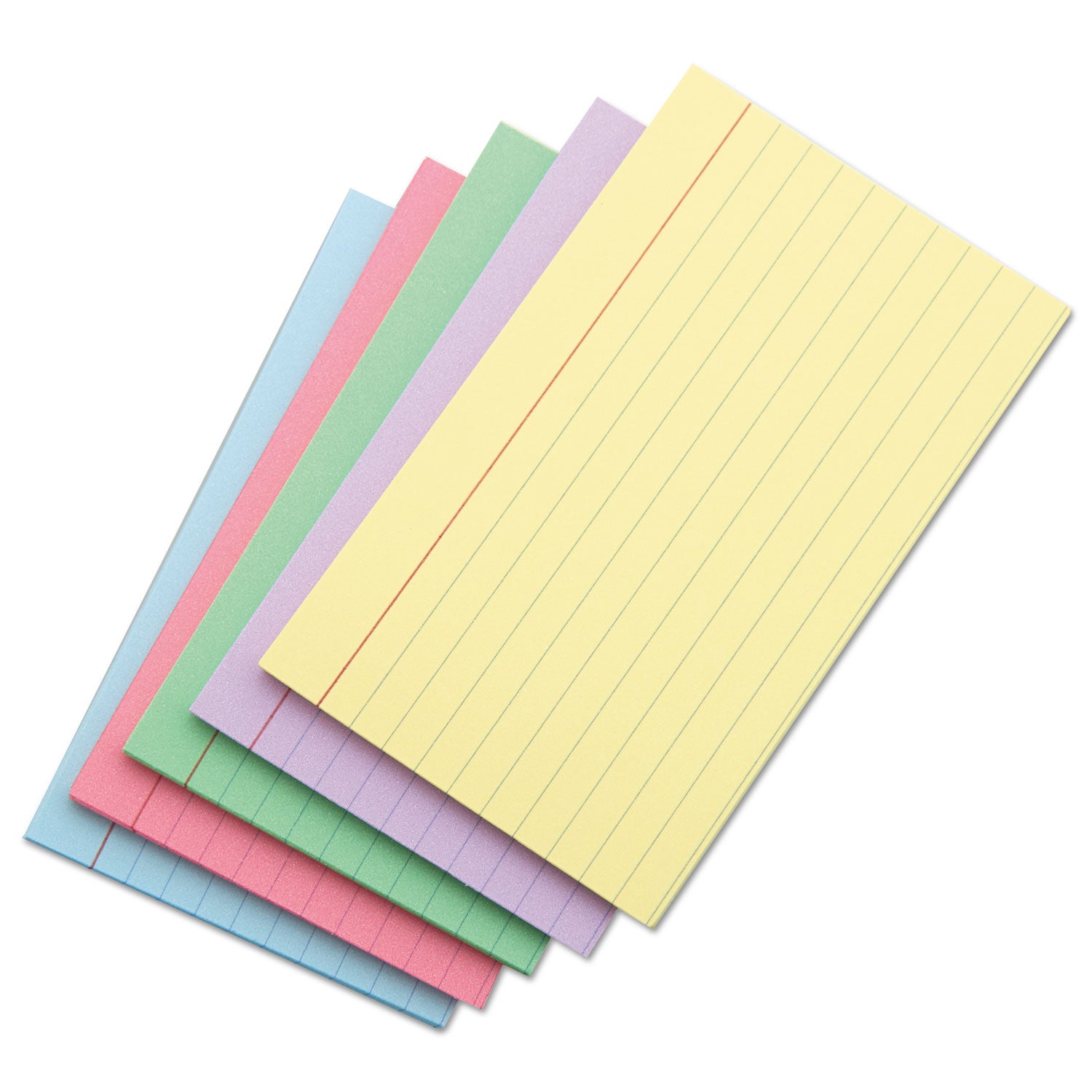 Universal® Index Cards, Ruled, 5 X 8, Assorted, 100/pack