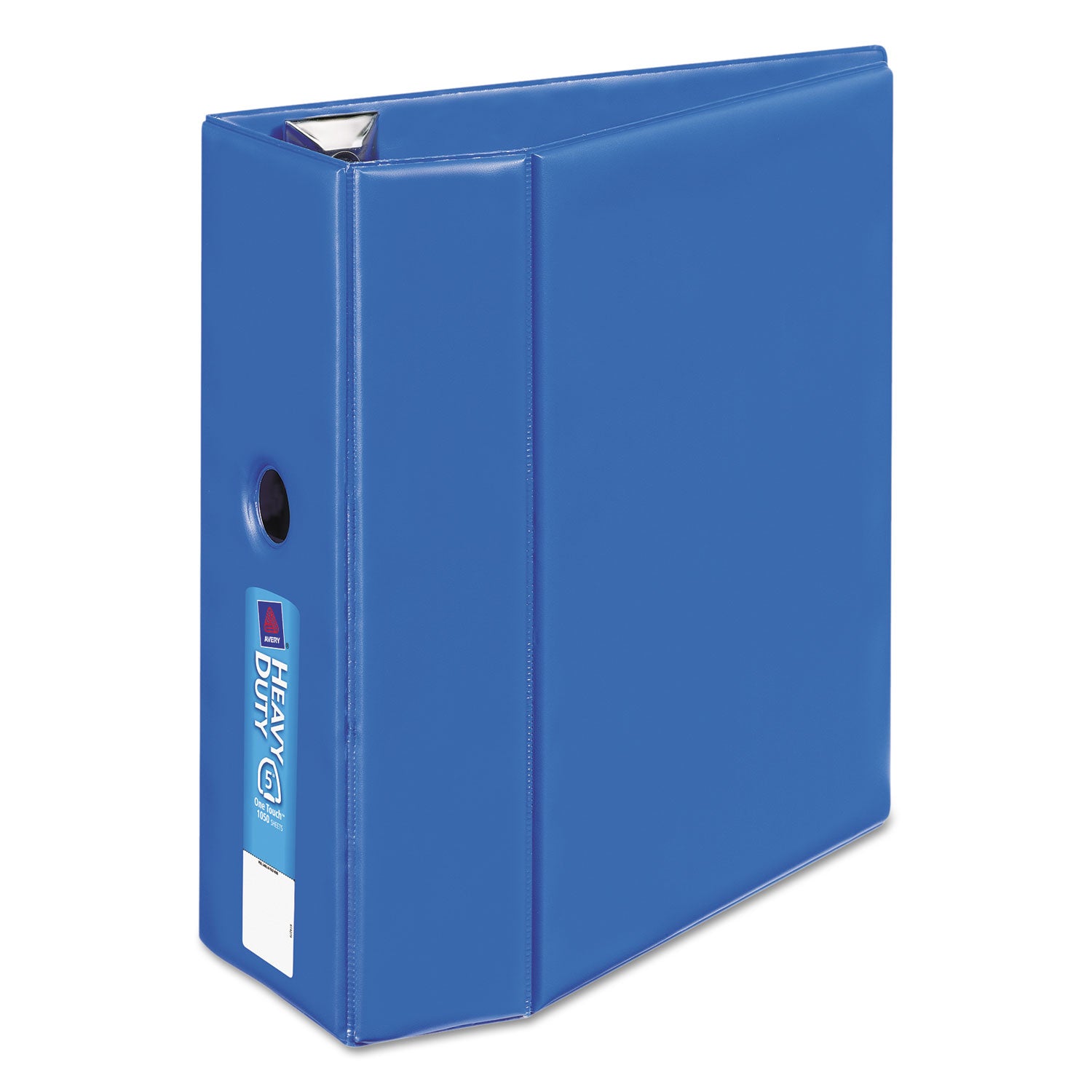 Avery® Heavy-Duty Non-View Binder With Durahinge, Locking One Touch Ezd Rings And Thumb Notch, 3 Rings, 5" Capacity, 11 X 8.5, Blue