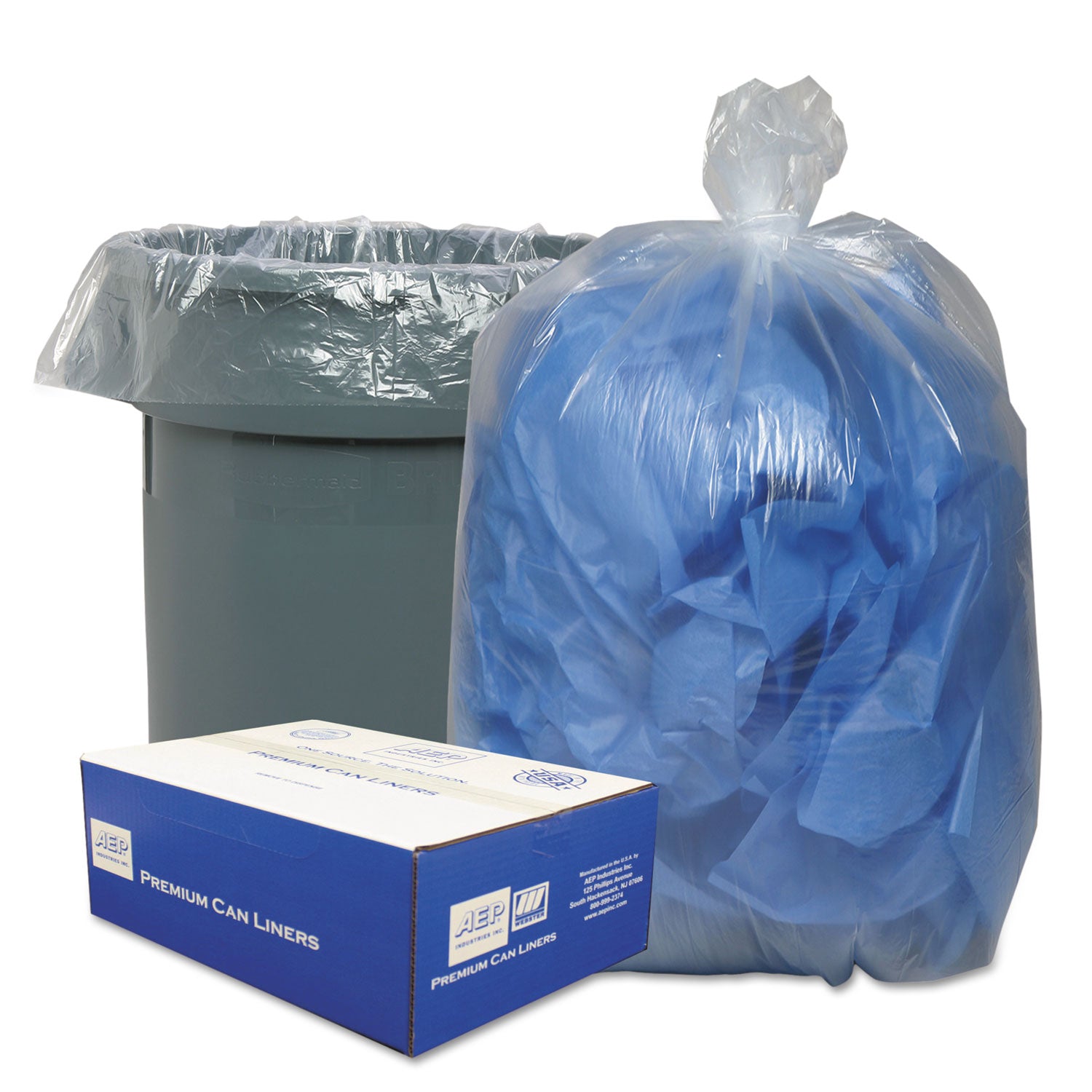 Linear Low-Density Can Liners, 30 gal, 0.71 mil, 30" x 36", Clear, 25 Bags/Roll, 10 Rolls/Carton