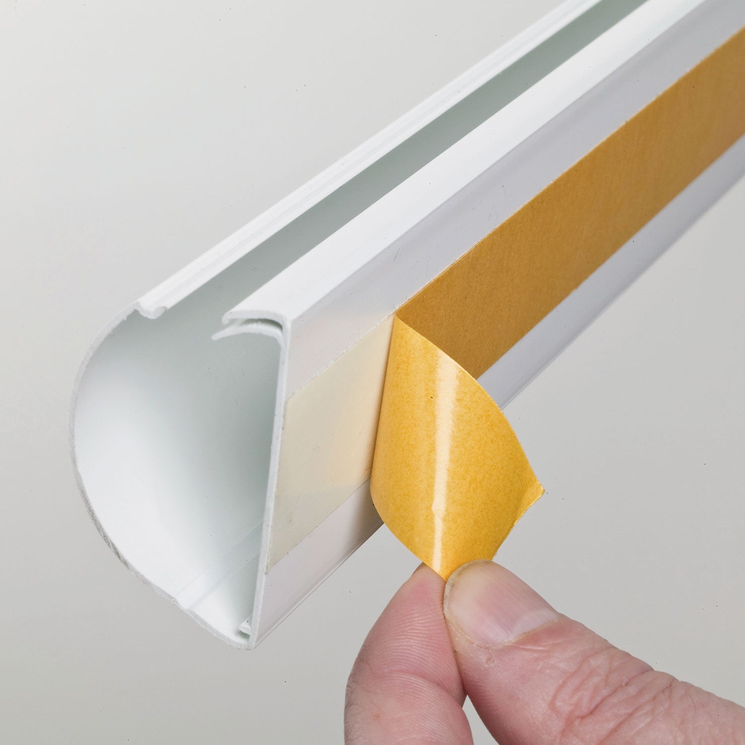 D-Line® Decorative Desk Cord Cover, 60" X 2" X 1" Cover, White