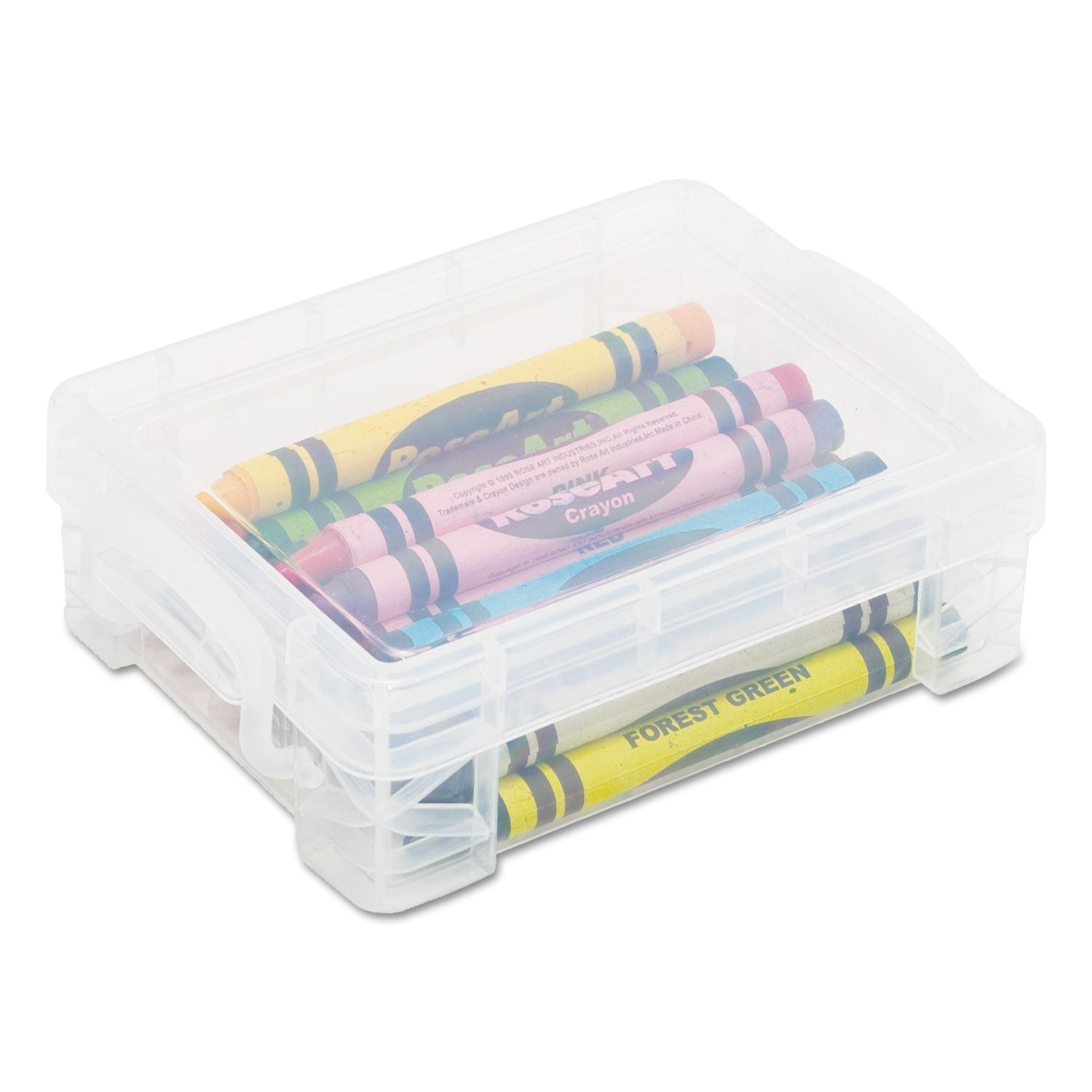 Advantus Super Stacker Crayon Box, 4.75" x 3.5" x 1.6", Clear