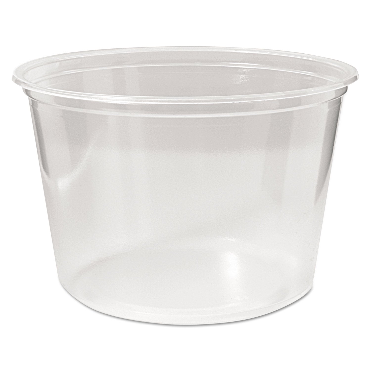 Microwavable Deli Containers, 16 oz, 4.6 Diameter x 3 h, Clear, Plastic, 500/Carton