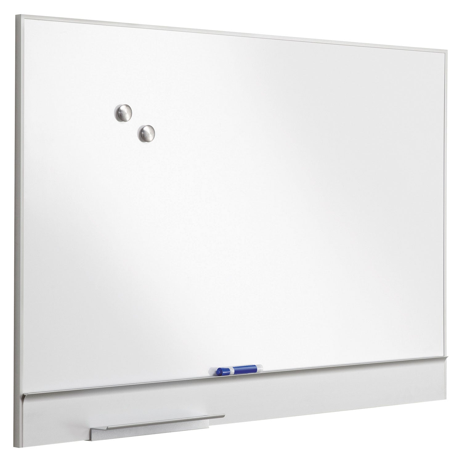 Iceberg Polarity Magnetic Dry Erase White Board, 48" x 32", White Surface, Satin Aluminum Frame