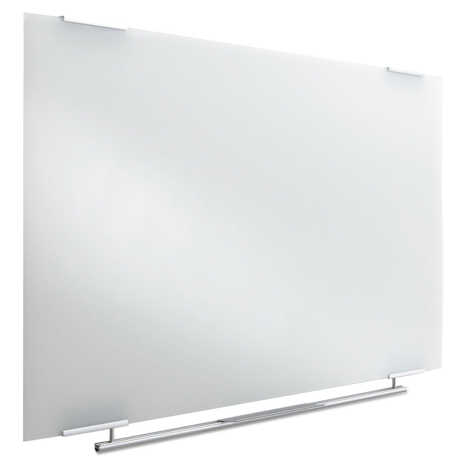 Iceberg Clarity Glass Dry Erase Board with Aluminum Trim, 72" x 36", White Surface, Satin Aluminum Frame