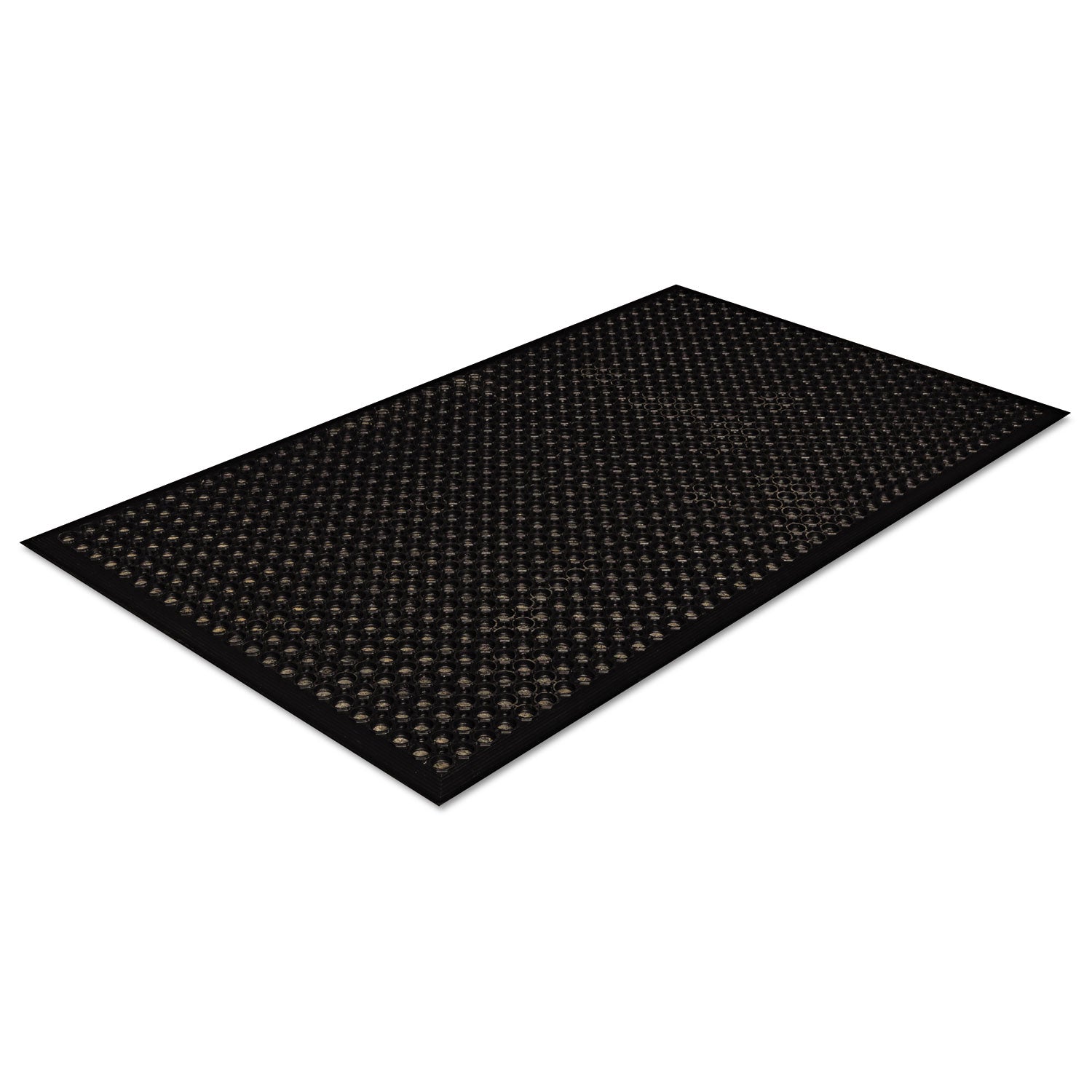 Crown Safewalk-Light Drainage Safety Mat, Rubber, 36 X 60, Black