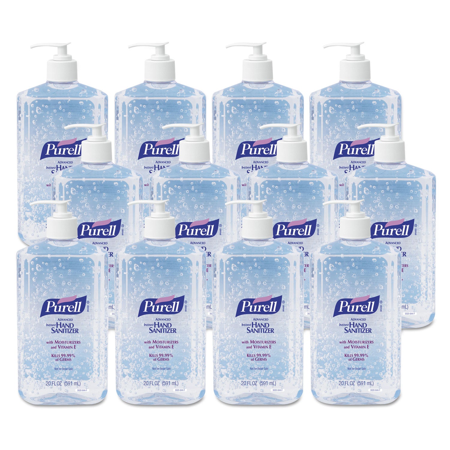 PURELL® Advanced Hand Sanitizer Refreshing Gel, 20 oz Pump Bottle, Clean Scent, 12/Carton