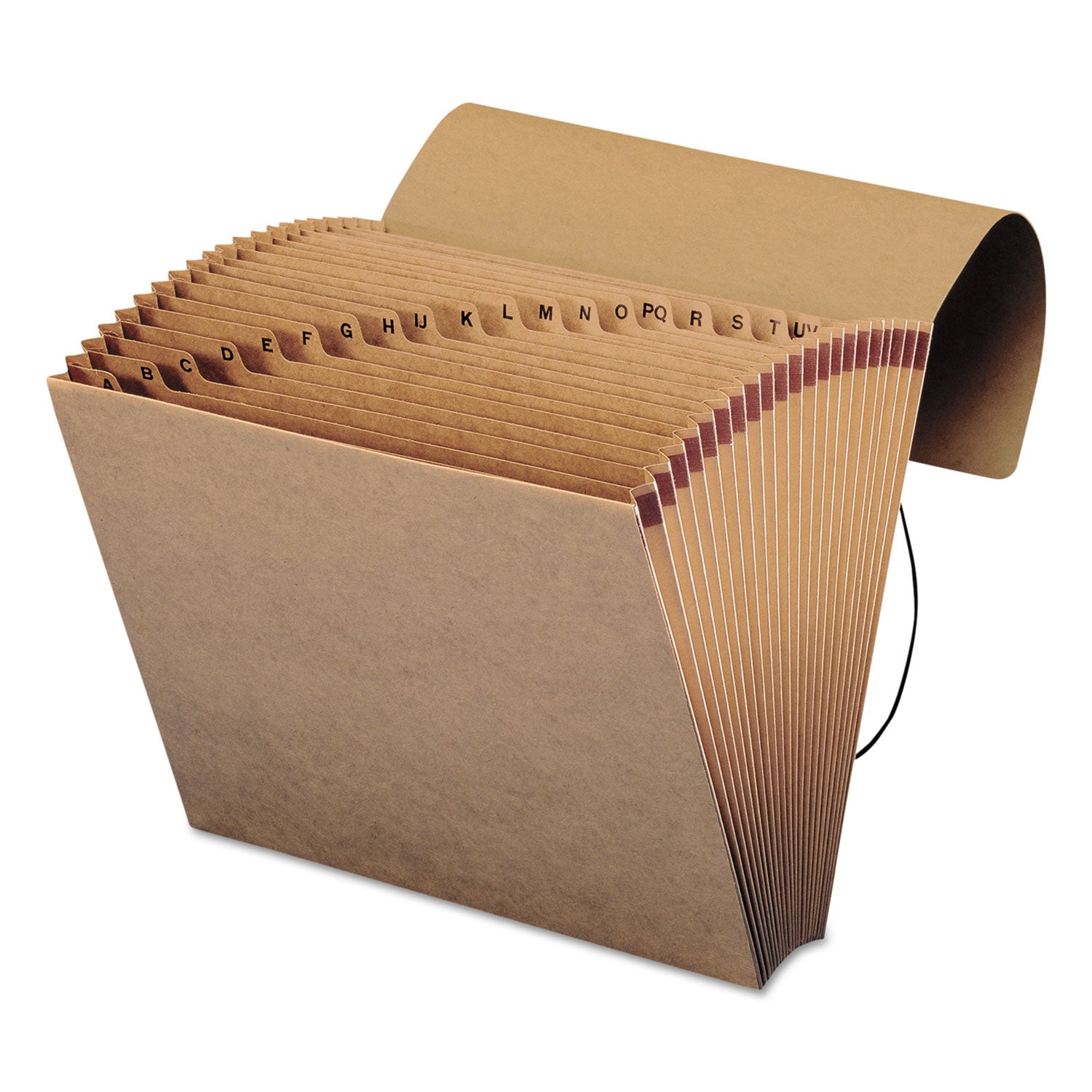Smead Indexed Expanding Kraft Files, 21 Sections, Elastic Cord Closure, 1/21-Cut Tabs, Letter Size, Kraft