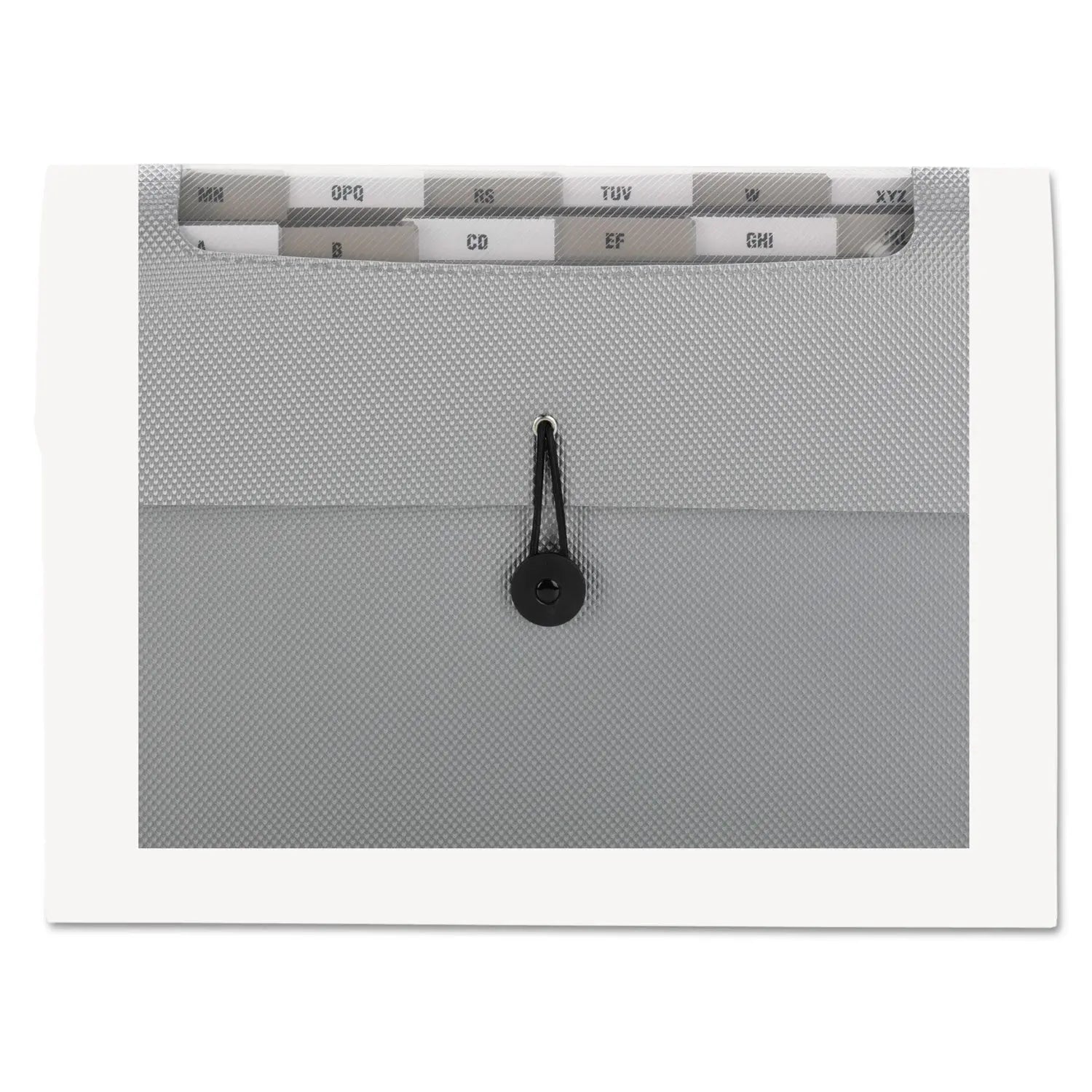 Step Index Organizer, 12 Sections, Cord/Hook Closure, 1/6-Cut Tabs, Letter Size, Silver Smead™ Flipcost