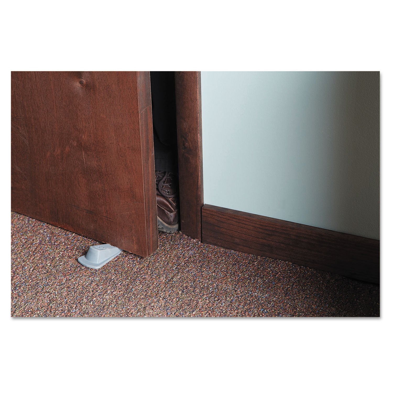 Master Caster® Big Foot Doorstop, No Slip Rubber Wedge, 2.25w X 4.75d X 1.25h, Gray