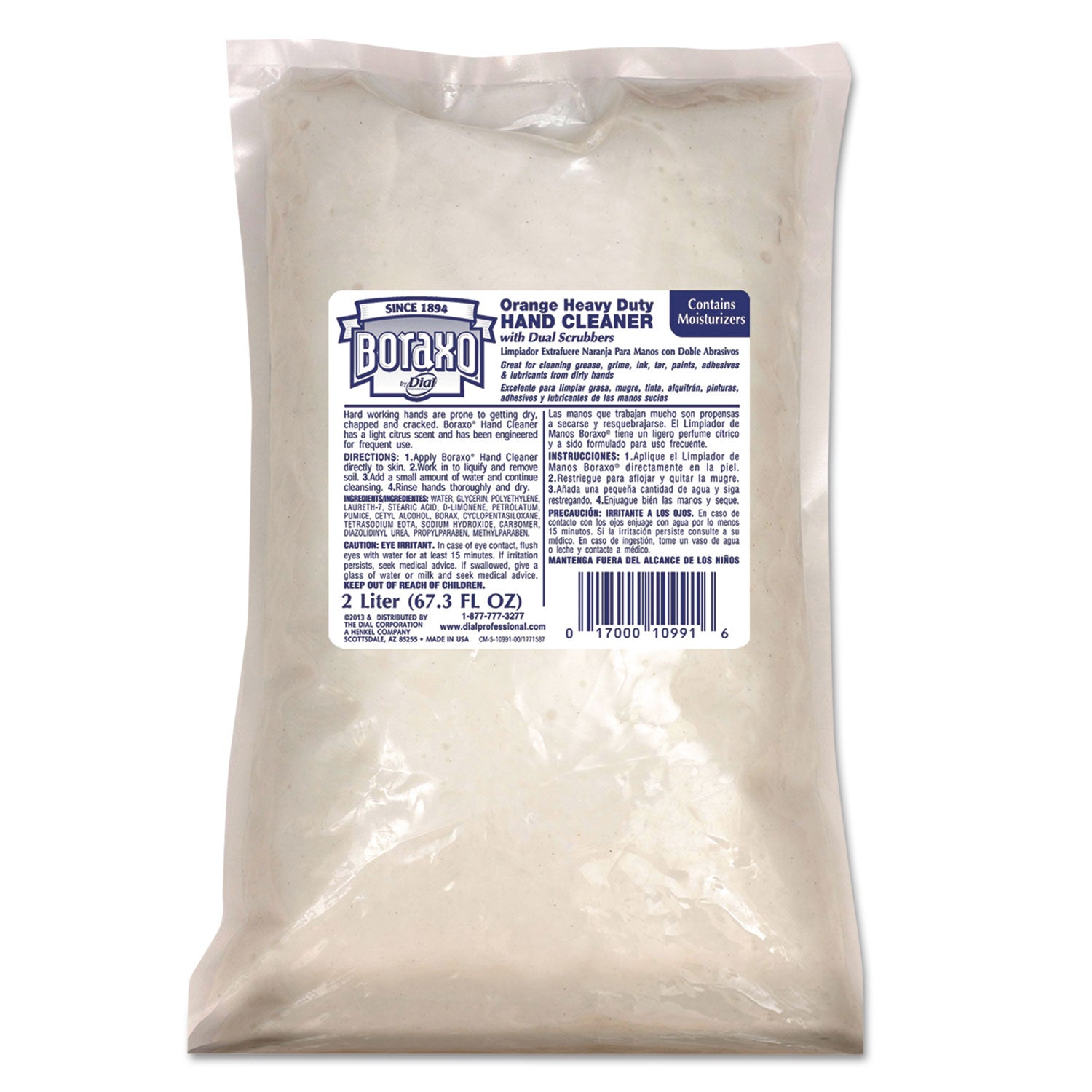 Orange Heavy Duty Hand Cleaner, 2 L Refill Bag