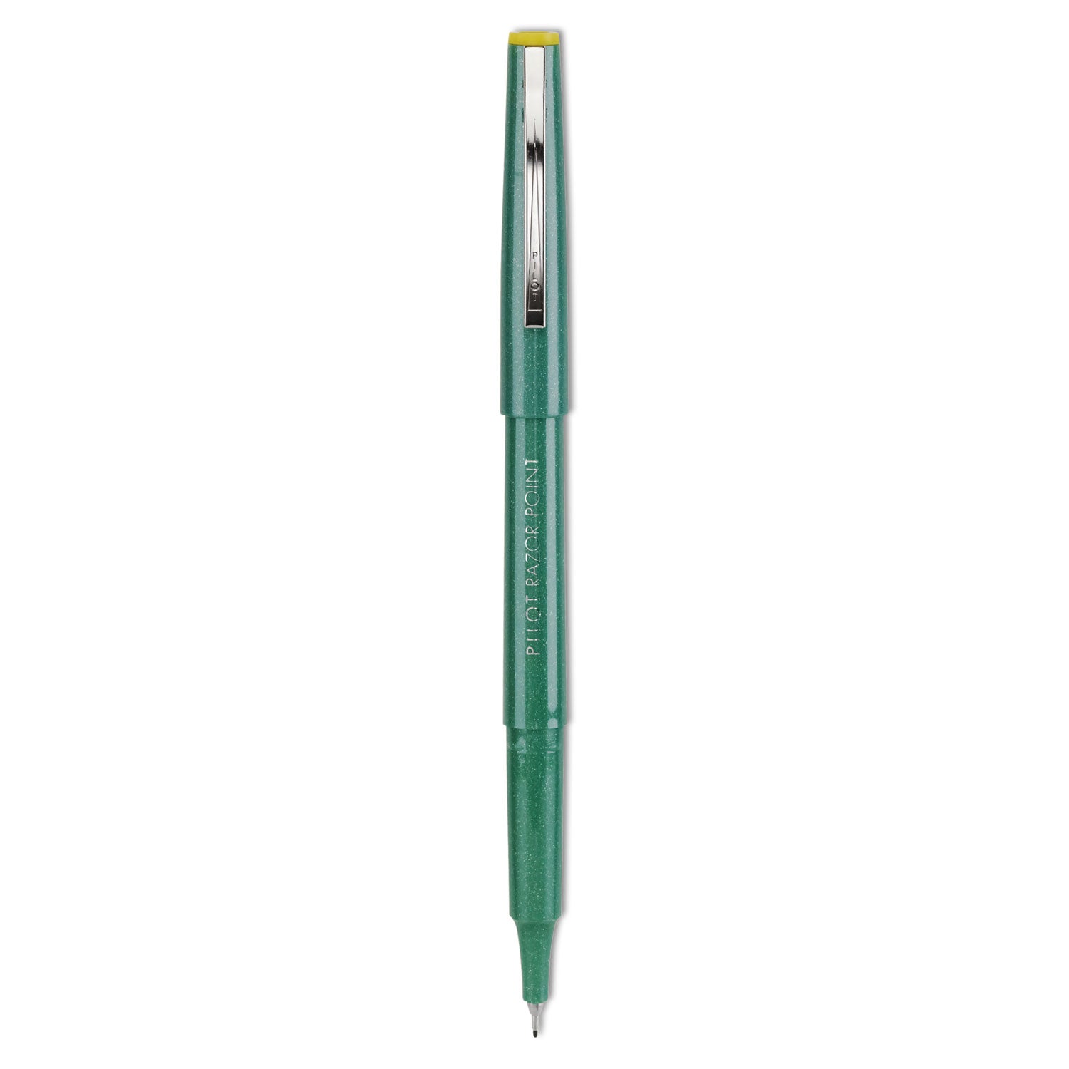 Pilot® Razor Point Fine Line Porous Point Pen, Stick, Extra-Fine 0.3 Mm, Green Ink, Green Barrel, Dozen