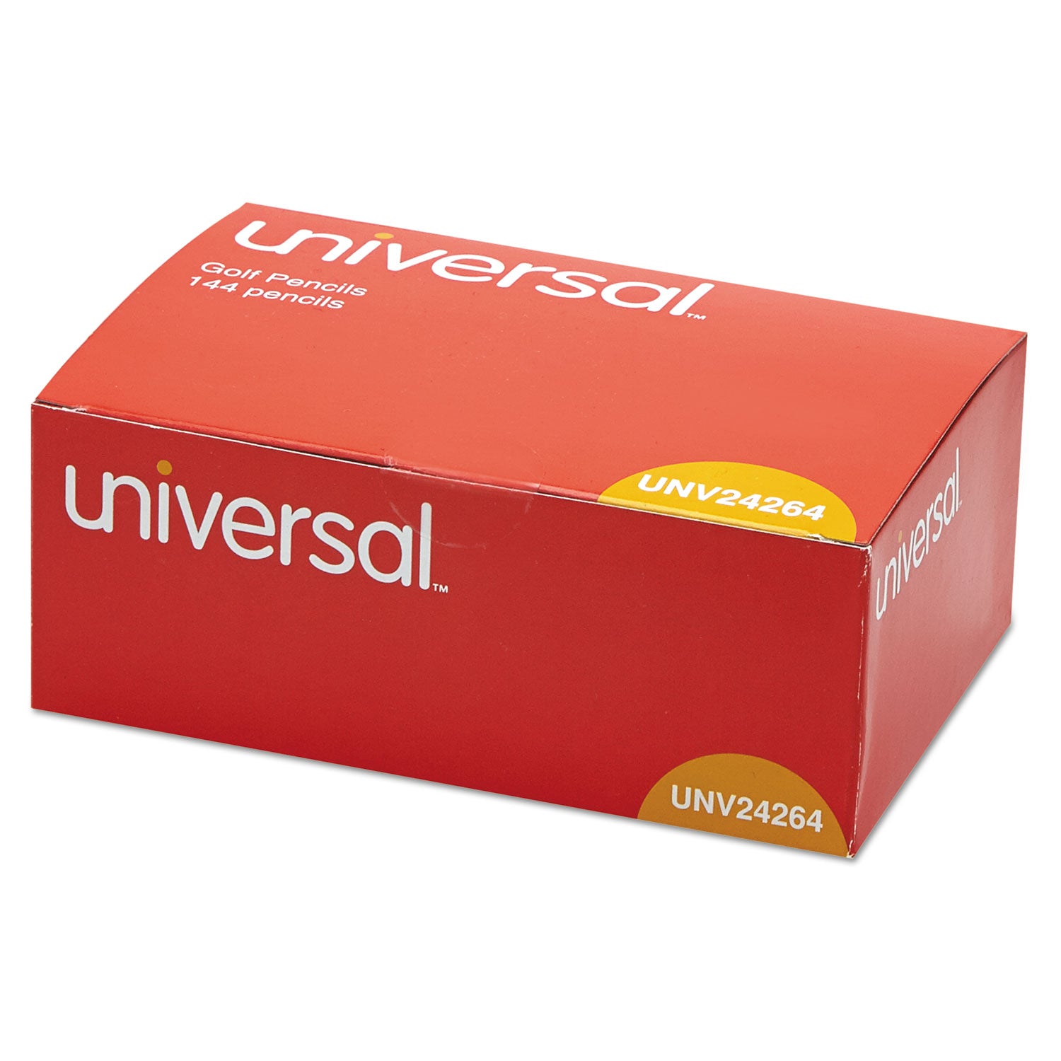 Universal™ Golf And Pew Pencil, Hb (#2), Black Lead, Yellow Barrel, 144/box