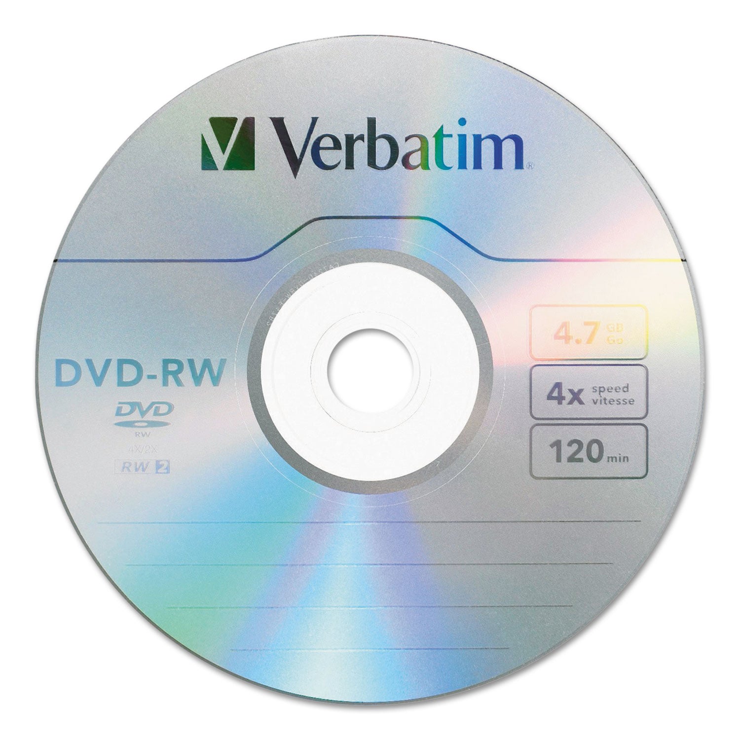 DVD-RW Rewritable Disc, 4.7 GB, 4x, Spindle, Silver, 30/Pack