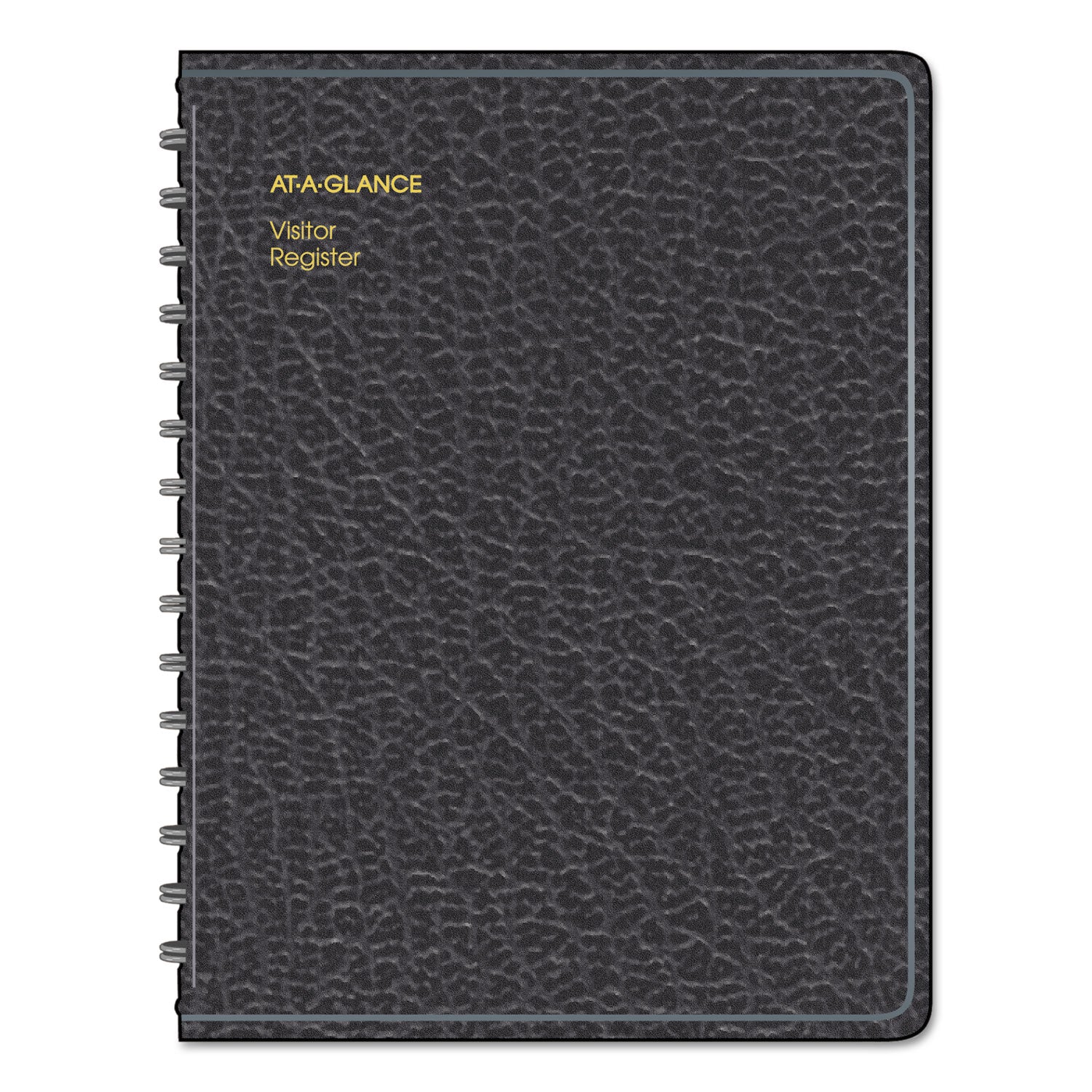 AT-A-GLANCE® Visitor Register Book, Black Cover, 10.88 X 8.38 Sheets, 60 Sheets/book