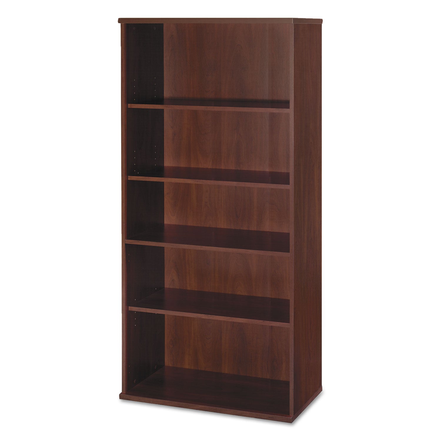 Bush® Series C Collection Bookcase, Five-Shelf, 35.63w x 15.38d x 72.78h, Hansen Cherry