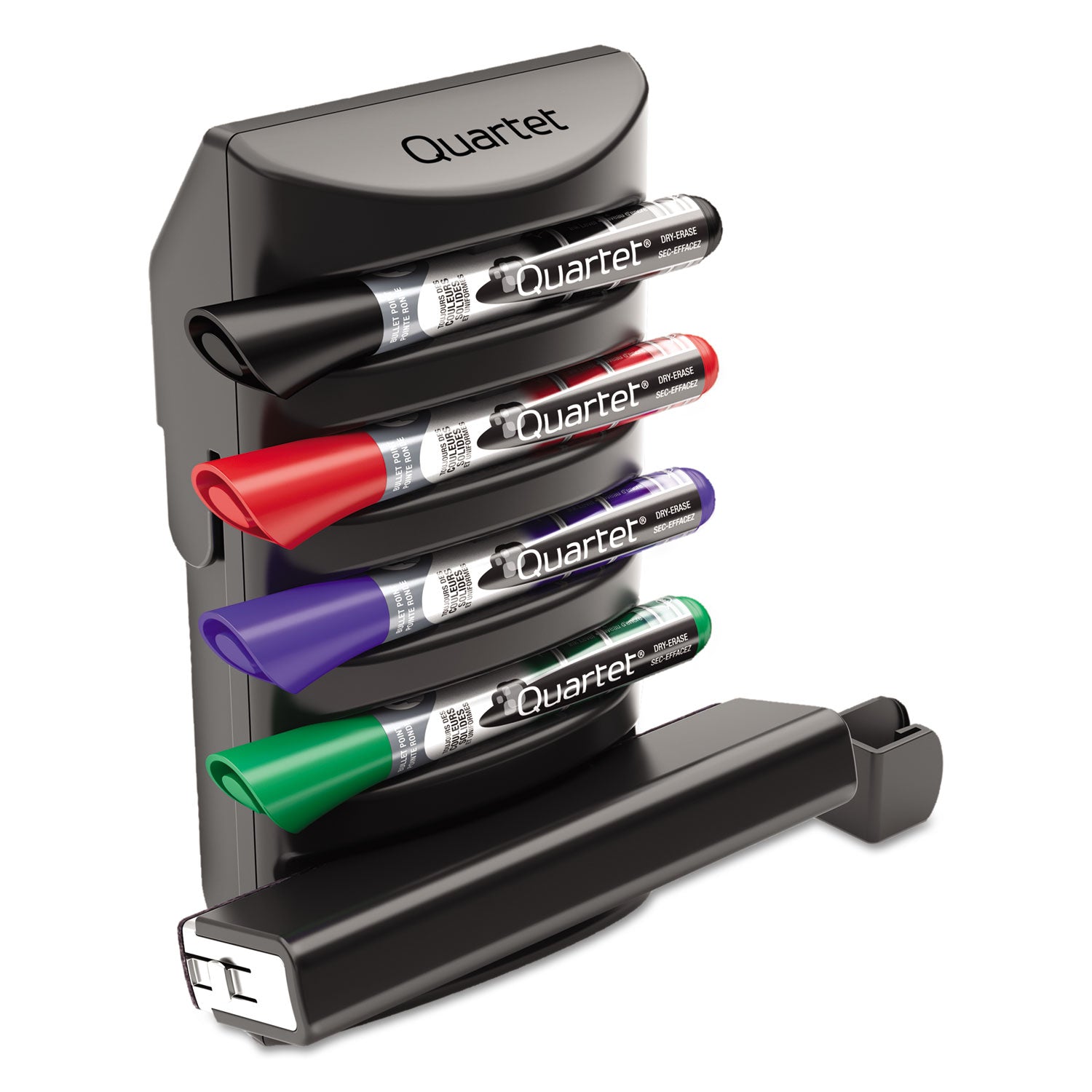 Quartet® Prestige 2 Connects Marker Caddy, Broad Chisel Tip, Assorted Colors, 4/pack