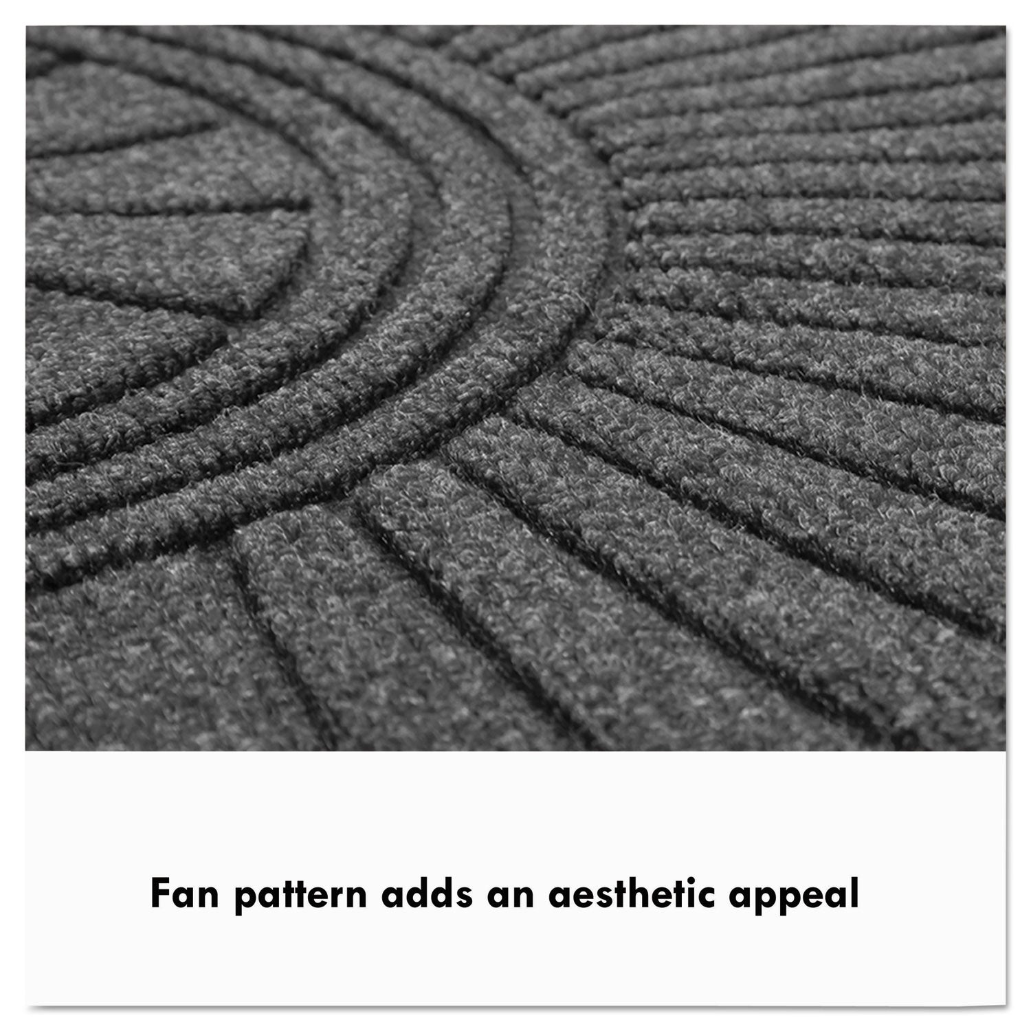 Guardian Ecoguard Diamond Floor Mat, Single Fan, 36 X 72, Charcoal