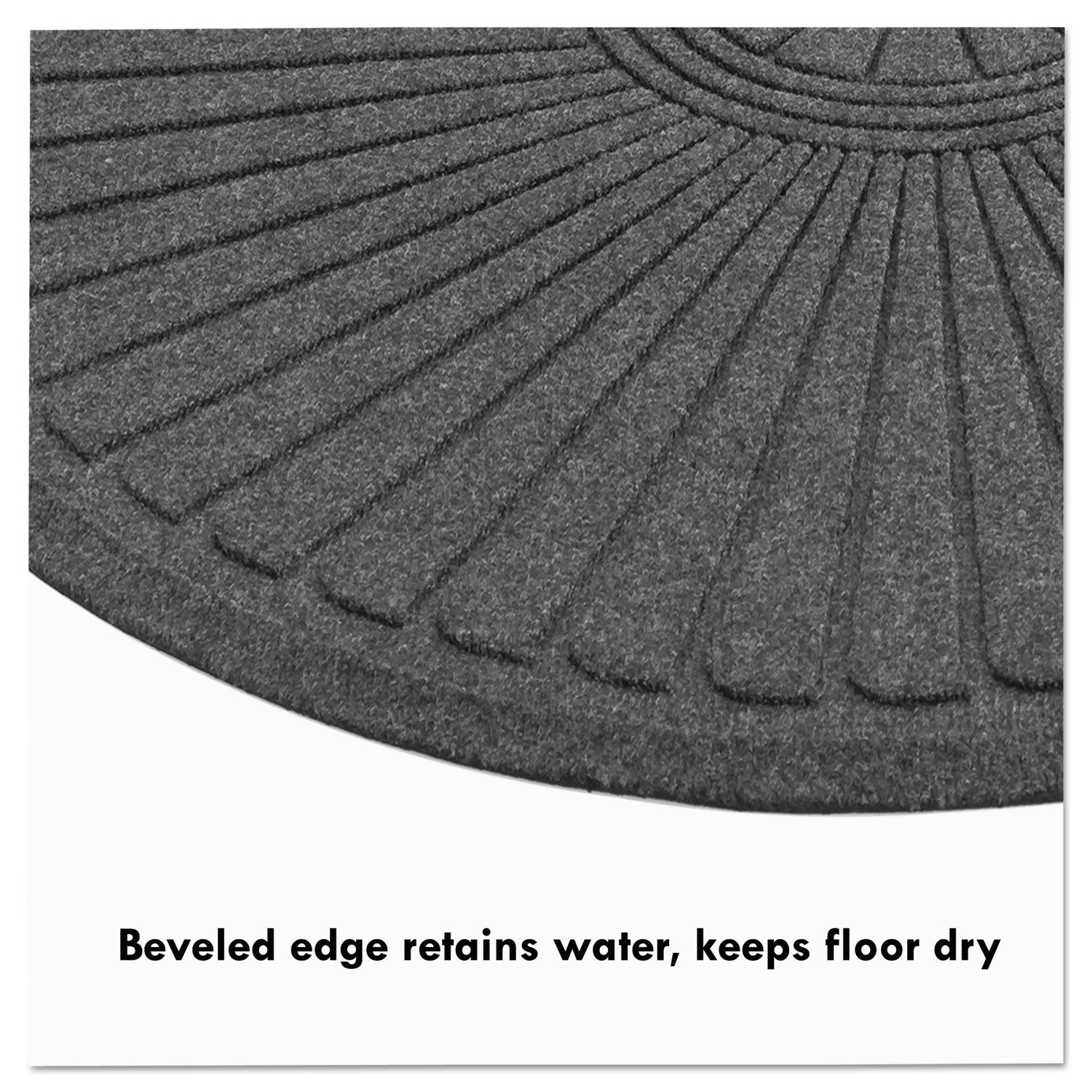 Guardian Ecoguard Diamond Floor Mat, Single Fan, 36 X 72, Charcoal