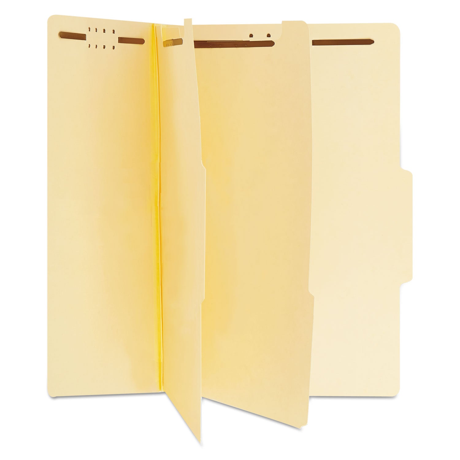 Universal® Six-Section Classification Folders, 2" Expansion, 2 Dividers, 6 Fasteners, Letter Size, Manila Exterior, 15/Box