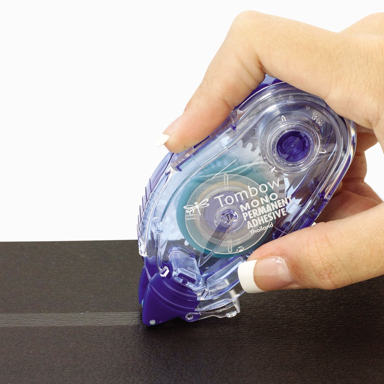 Tombow® Mono® Permanent Adhesive Refill, 0.33" X 39.33 Ft, Dries White, 3/pack