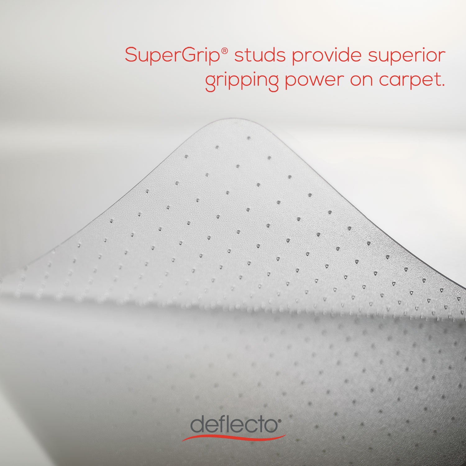 deflecto® All Day Use Chair Mat - All Carpet Types, 45 X 53, Rectangle, Clear