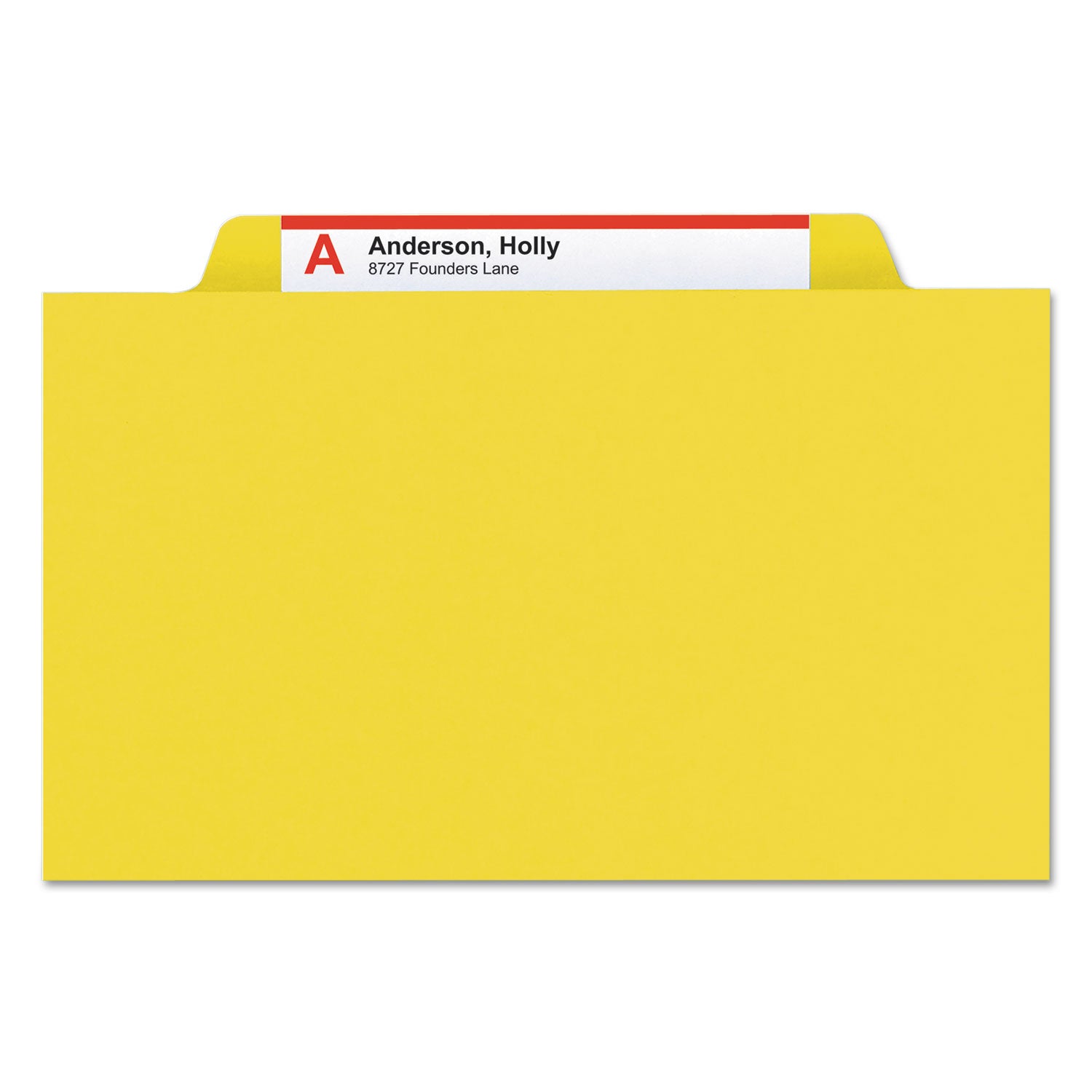 Smead 6-Section Pressboard Top Tab Pocket Classification Folders, 6 SafeSHIELD Fasteners, 2 Dividers, Legal Size, Yellow, 10/Box