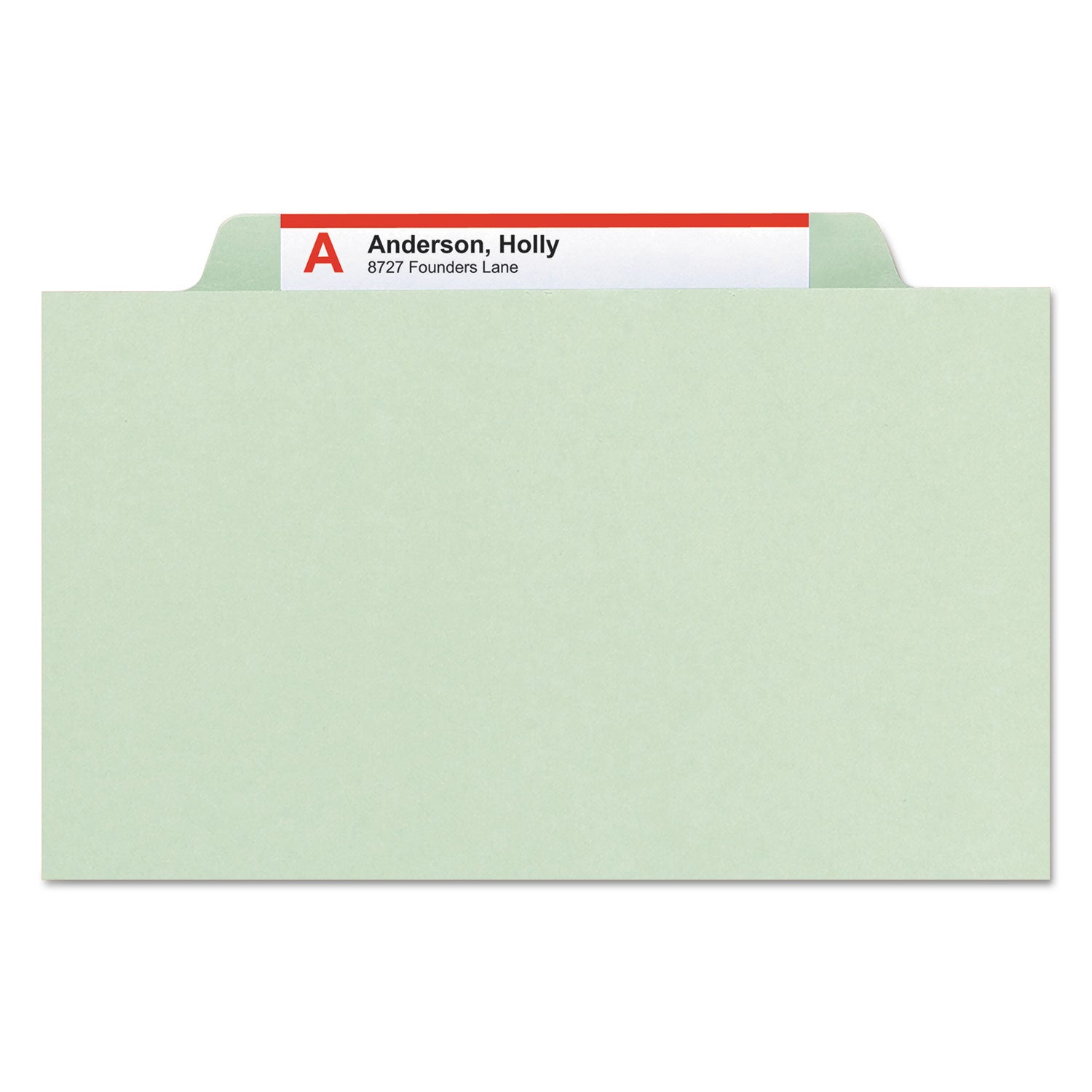 Smead Pressboard Classification Folders, Six SafeSHIELD Fasteners, 2/5-Cut Tabs, 2 Dividers, Legal Size, Gray-Green, 10/Box