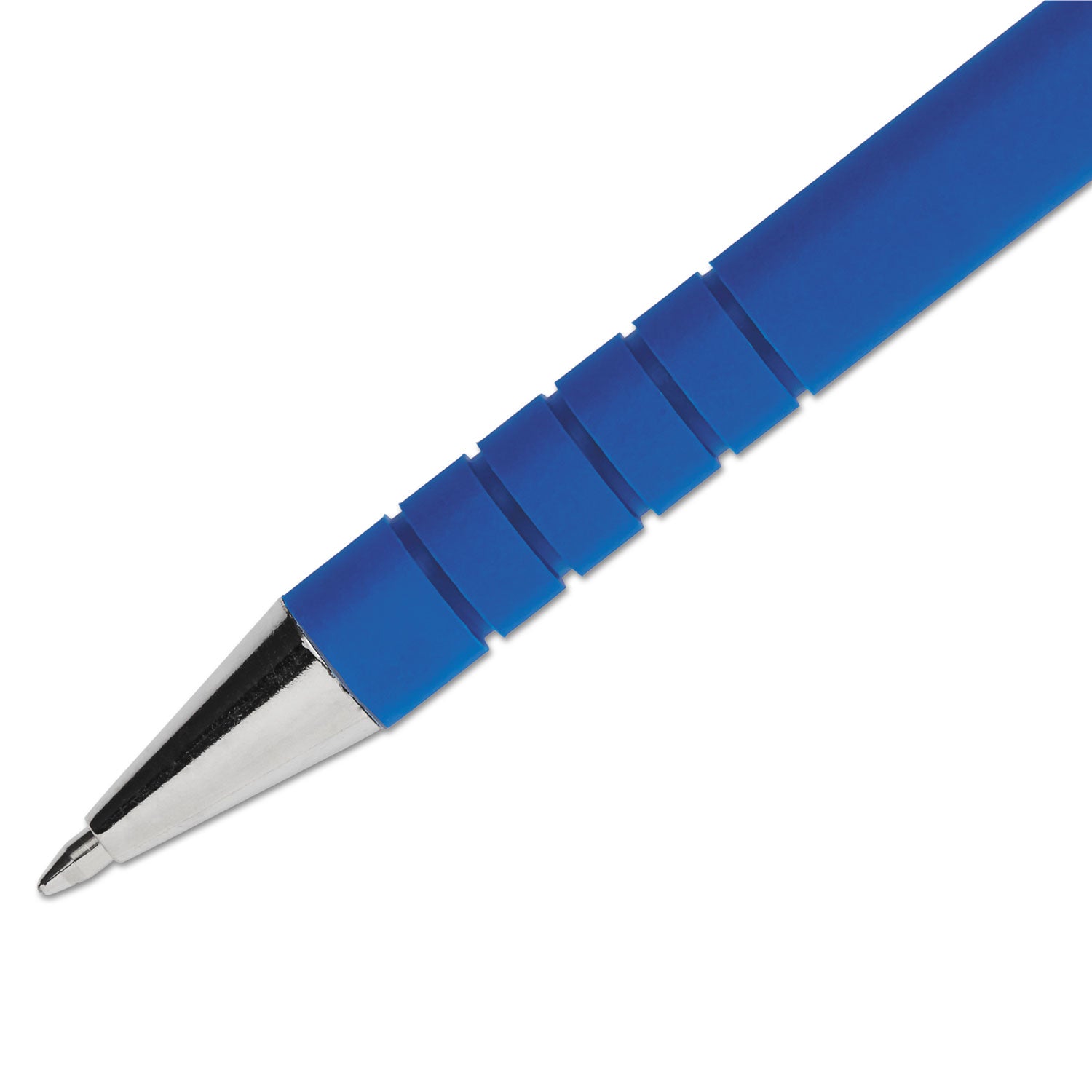 Paper Mate® FlexGrip Ultra Recycled Ballpoint Pen, Stick, Fine 0.8 mm, Blue Ink, Blue Barrel, Dozen
