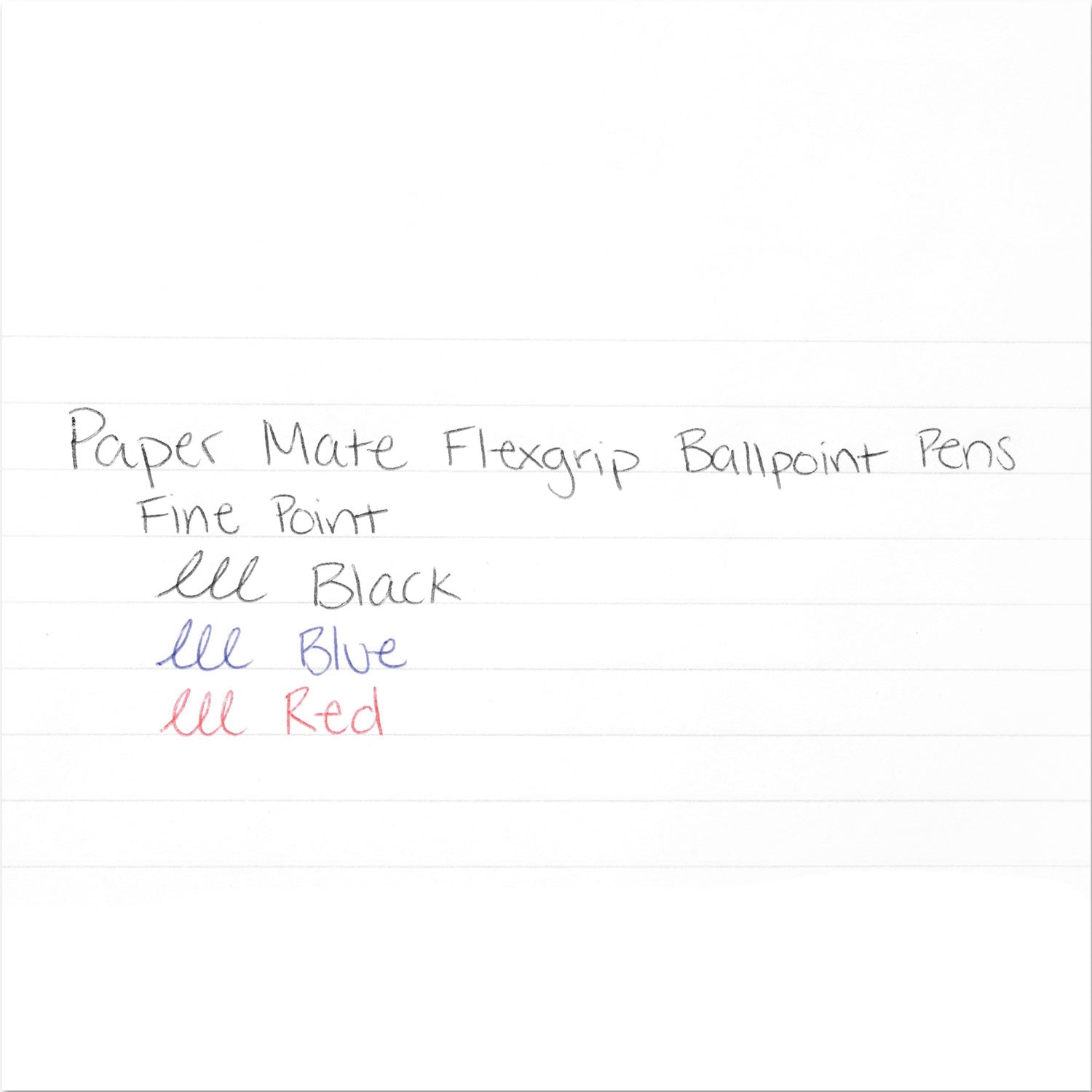 Paper Mate® FlexGrip Ultra Recycled Ballpoint Pen, Retractable, Fine 0.8 mm, Blue Ink, Black/Blue Barrel, Dozen