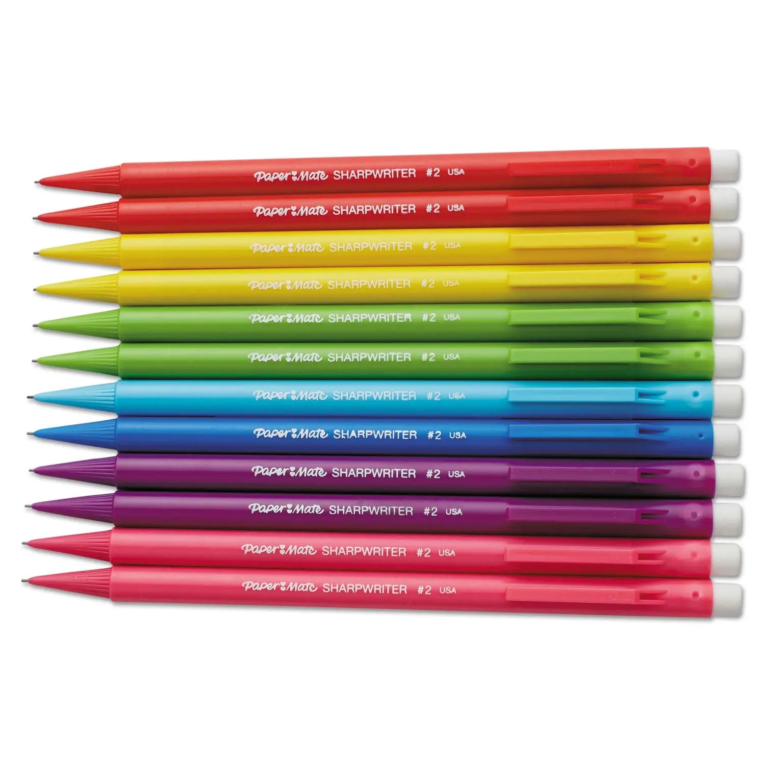 Sharpwriter Mechanical Pencil, 0.7 mm, HB (#2.5), Black Lead, Assorted Barrel Colors, Dozen Paper Mate® Flipcost