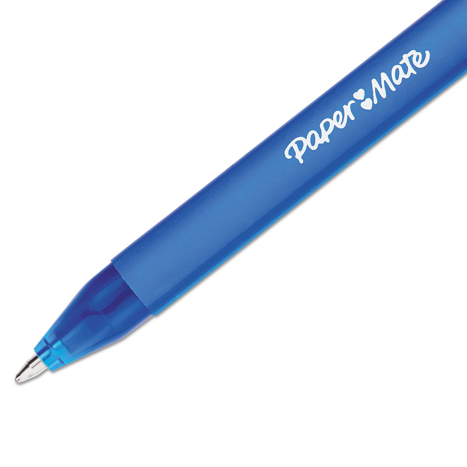 Paper Mate® Comfortmate Ultra Ballpoint Pen, Retractable, Fine 0.8 Mm, Blue Ink, Blue Barrel, Dozen