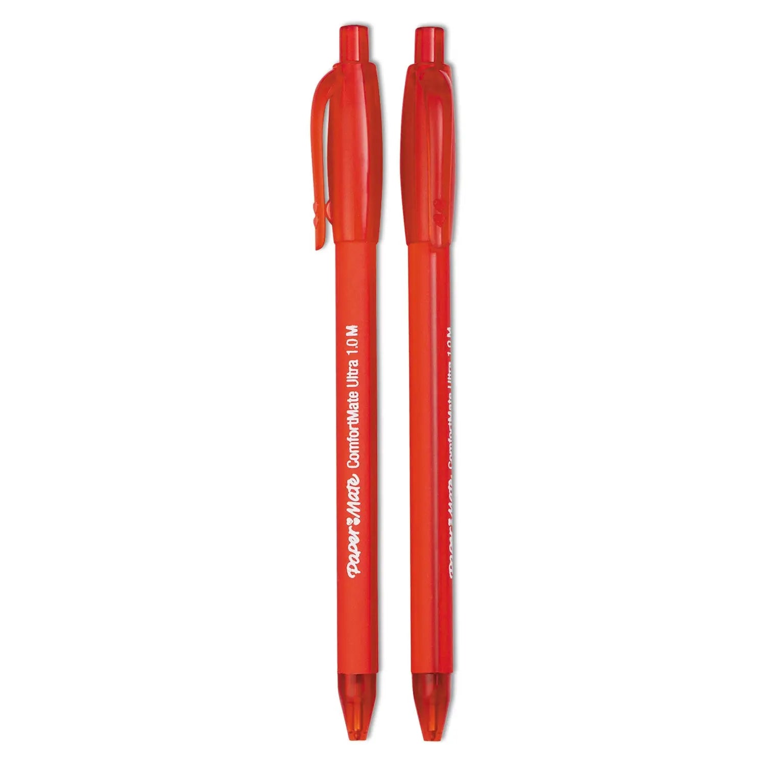 ComfortMate Ultra Ballpoint Pen, Retractable, Medium 1 mm, Red Ink, Red Barrel, Dozen Paper Mate® Flipcost