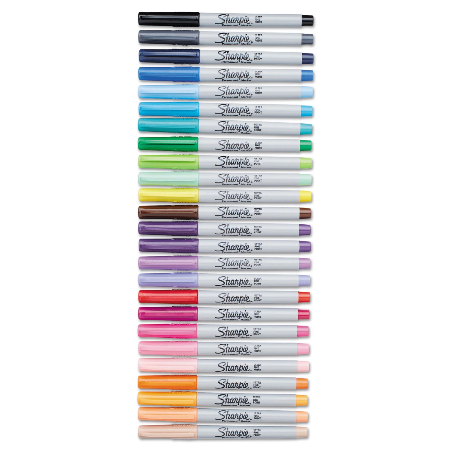 Sharpie® Ultra Fine Tip Permanent Marker, Ultra-Fine Needle Tip, Assorted Colors, 24/Set