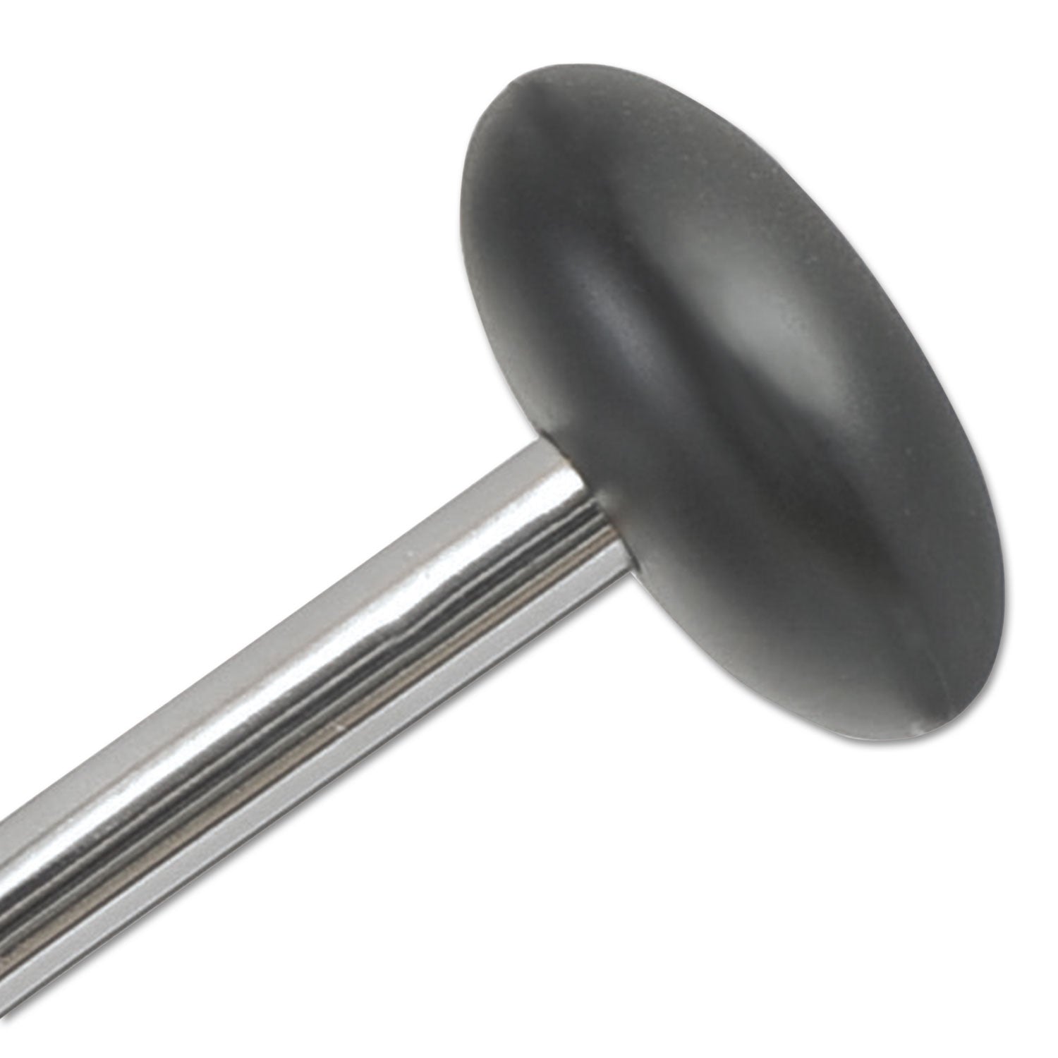 Alba™ Chromy Coat Stand, 12 Knobs, 16w X 16d X 70.5h, Chrome/black