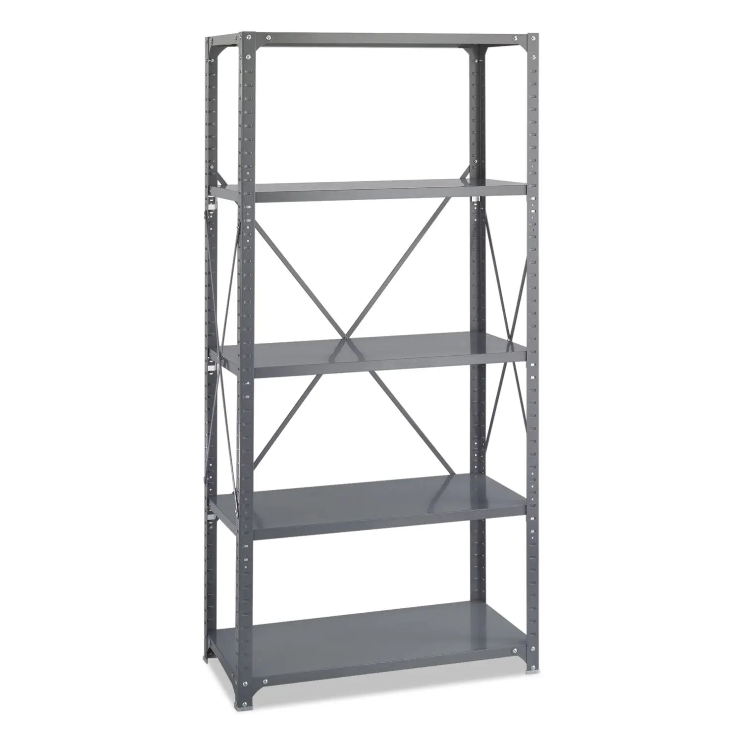 Commercial Steel Shelving Unit, Five-Shelf, 36w x 18d x 75h, Dark Gray Safco® Flipcost
