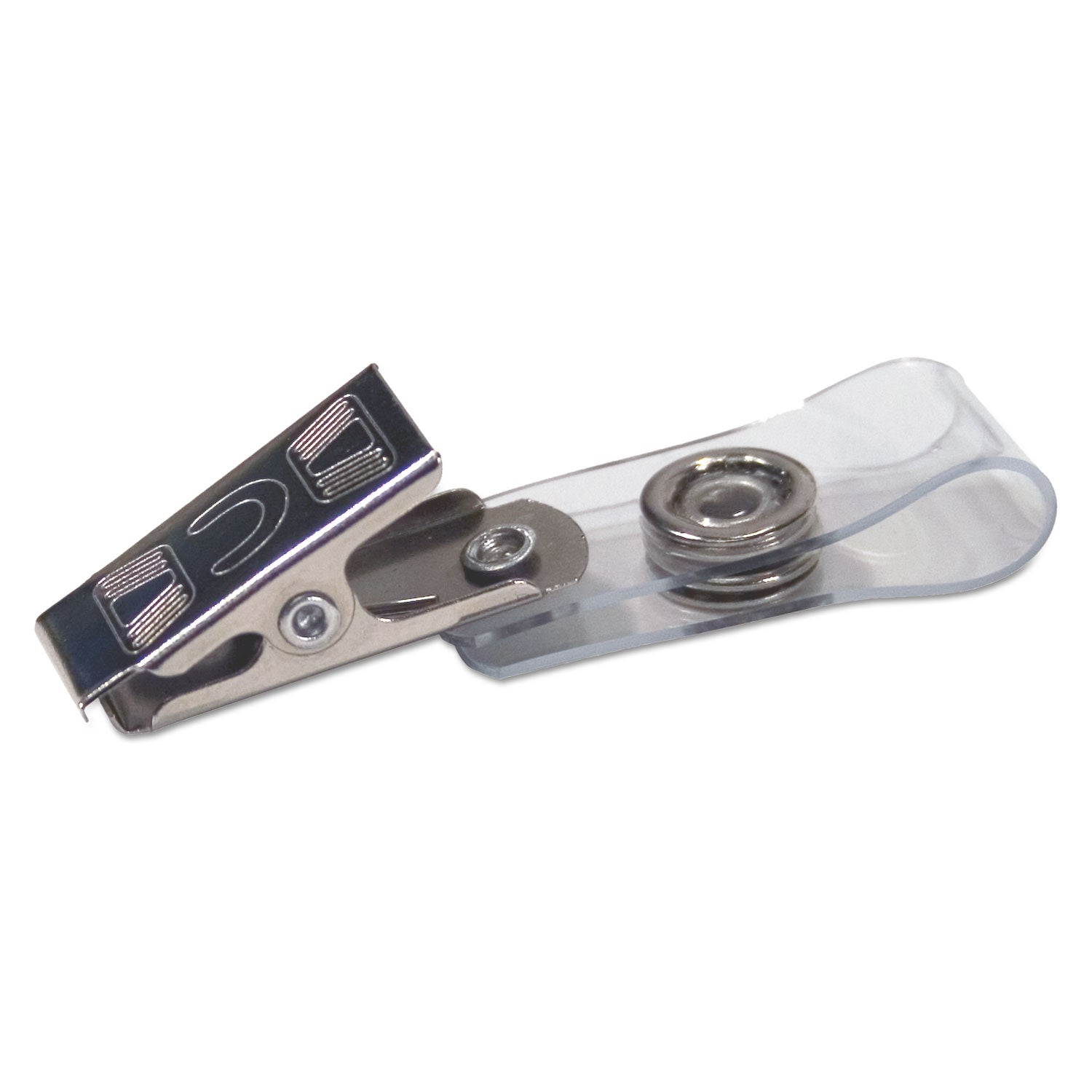 Advantus Badge Straps With Clips, 0.38" X 2.75", Clear, 100/box