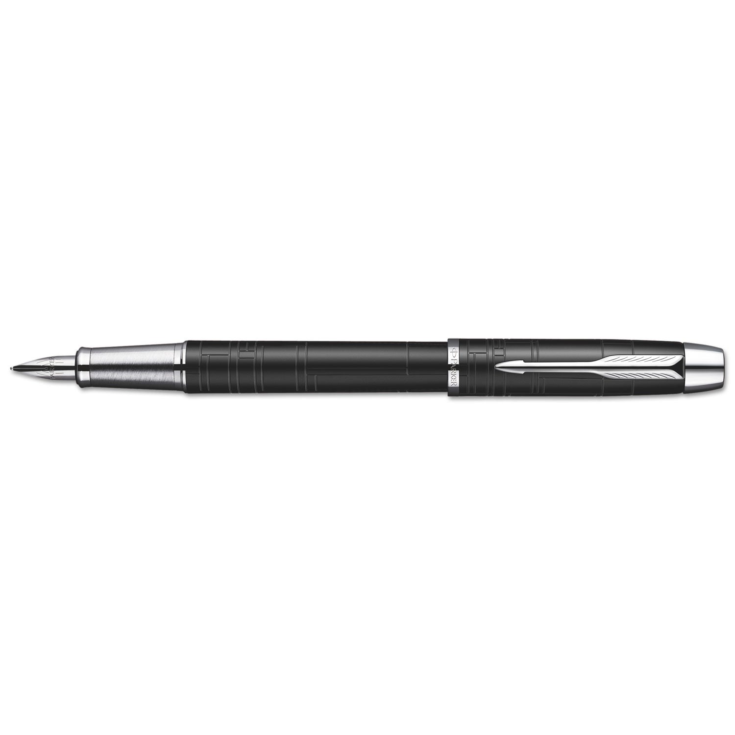 Parker® IM Premium Rollerball Pen, Stick, Fine 0.7 mm, Black Ink, Black/Chrome Barrel