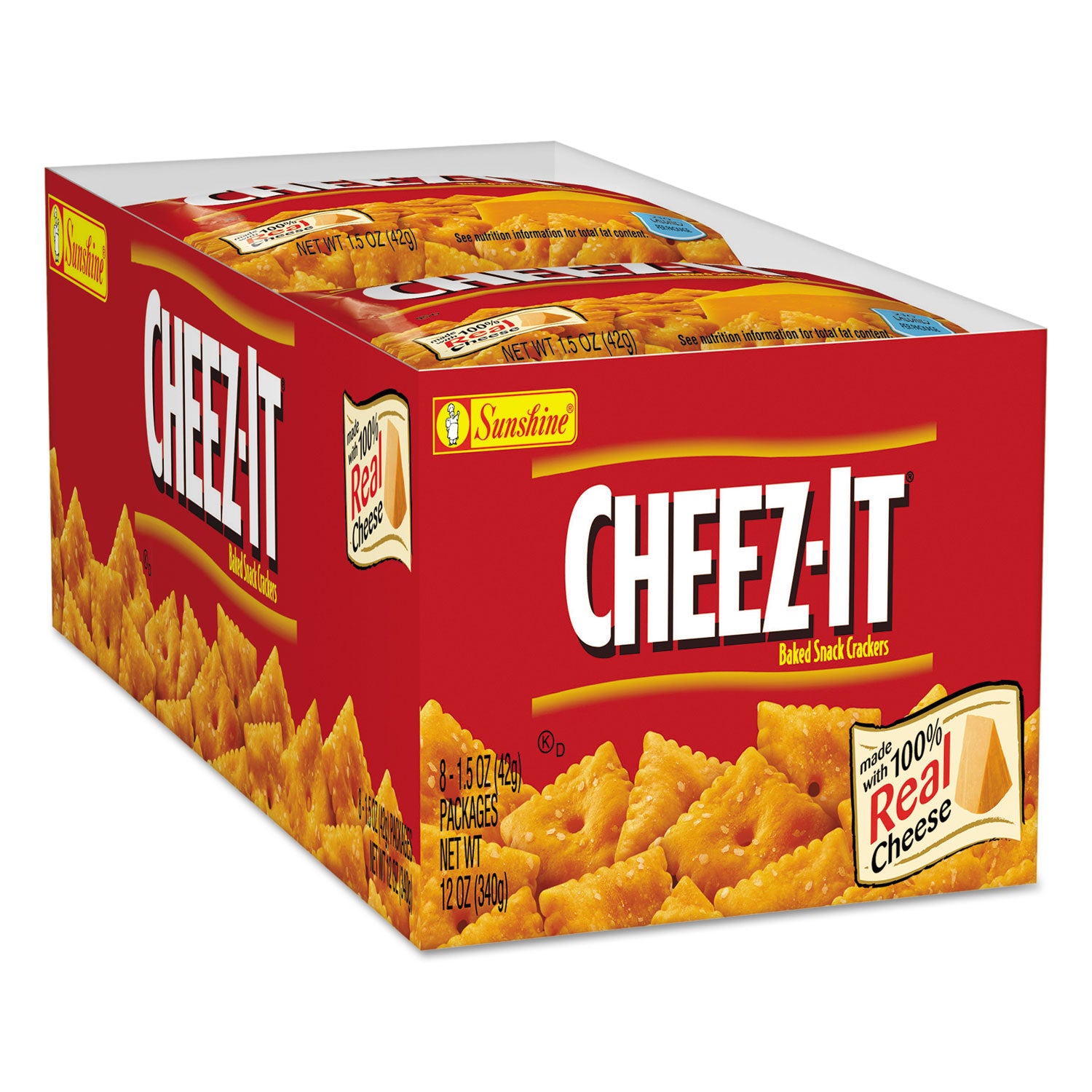 Sunshine® Cheez-It Crackers, 1.5 Oz Bag, Reduced Fat, 60/carton