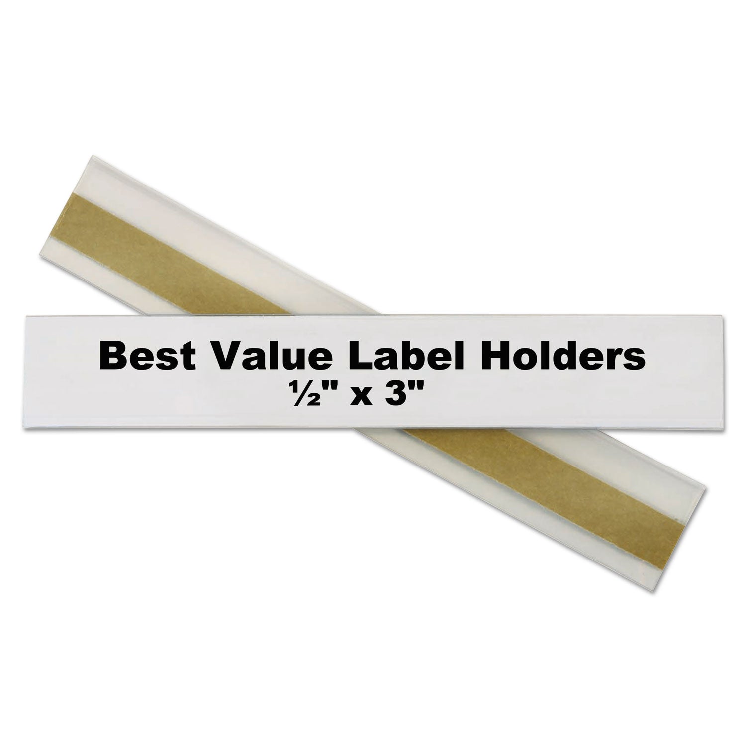 C-Line® Self-Adhesive Label Holders, Top Load, 0.5 x 3, Clear, 50/Pack