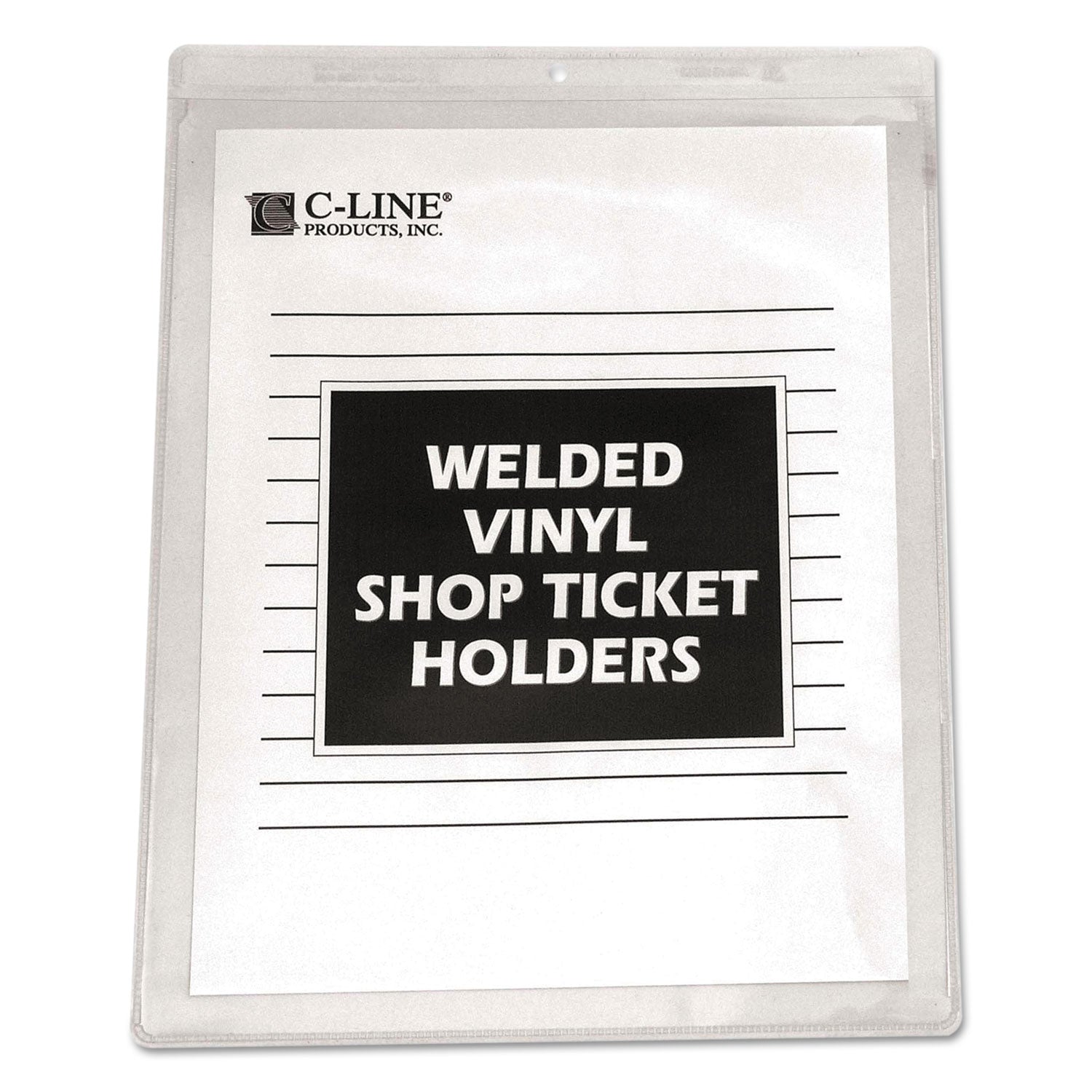 Clear Vinyl Shop Ticket Holders, Both Sides Clear, 15 Sheets, 8.5 x 11, 50/Box